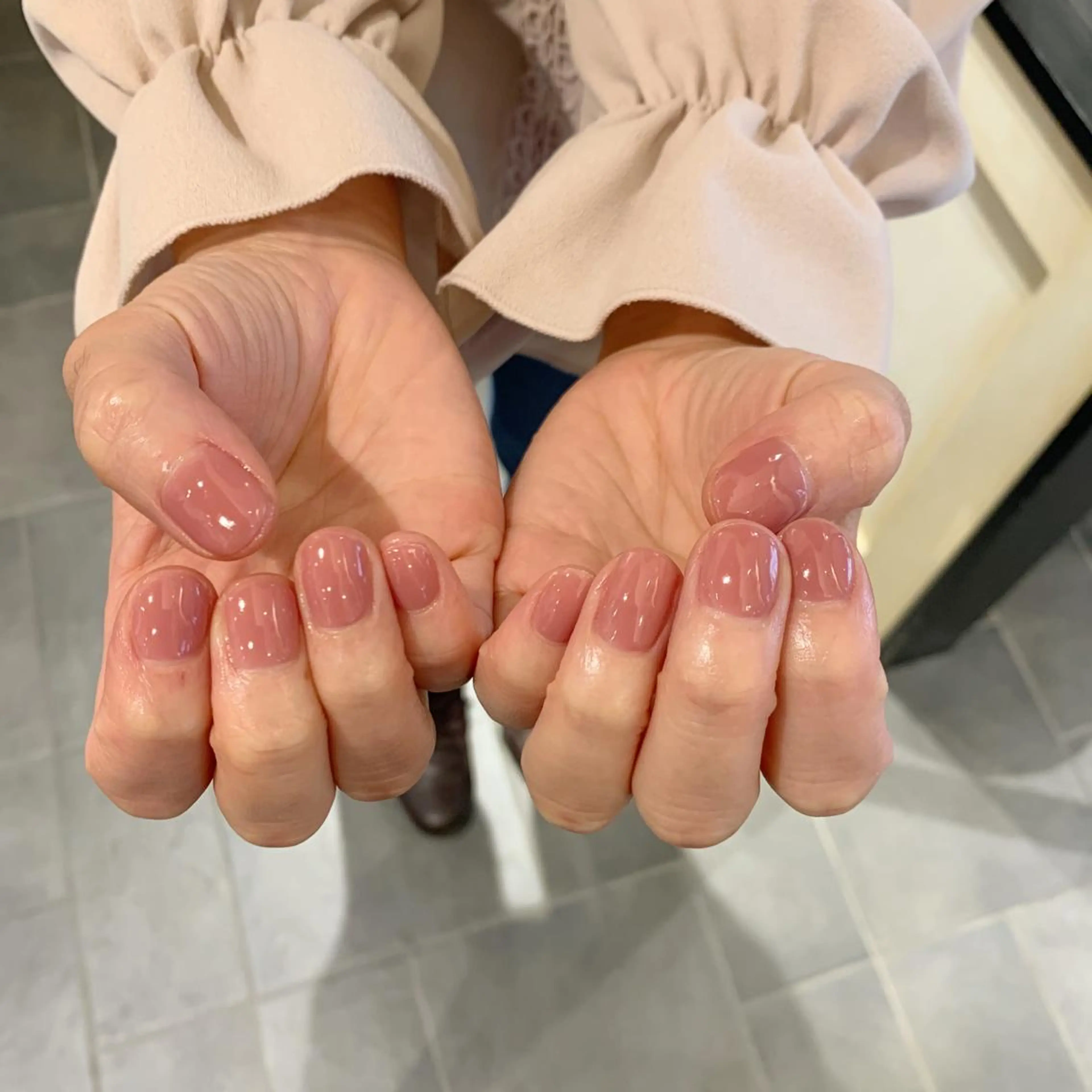 ネイル ジェルネイル ワンカラーネイル パラジェル 鈴木 里奈のネイルデザイン