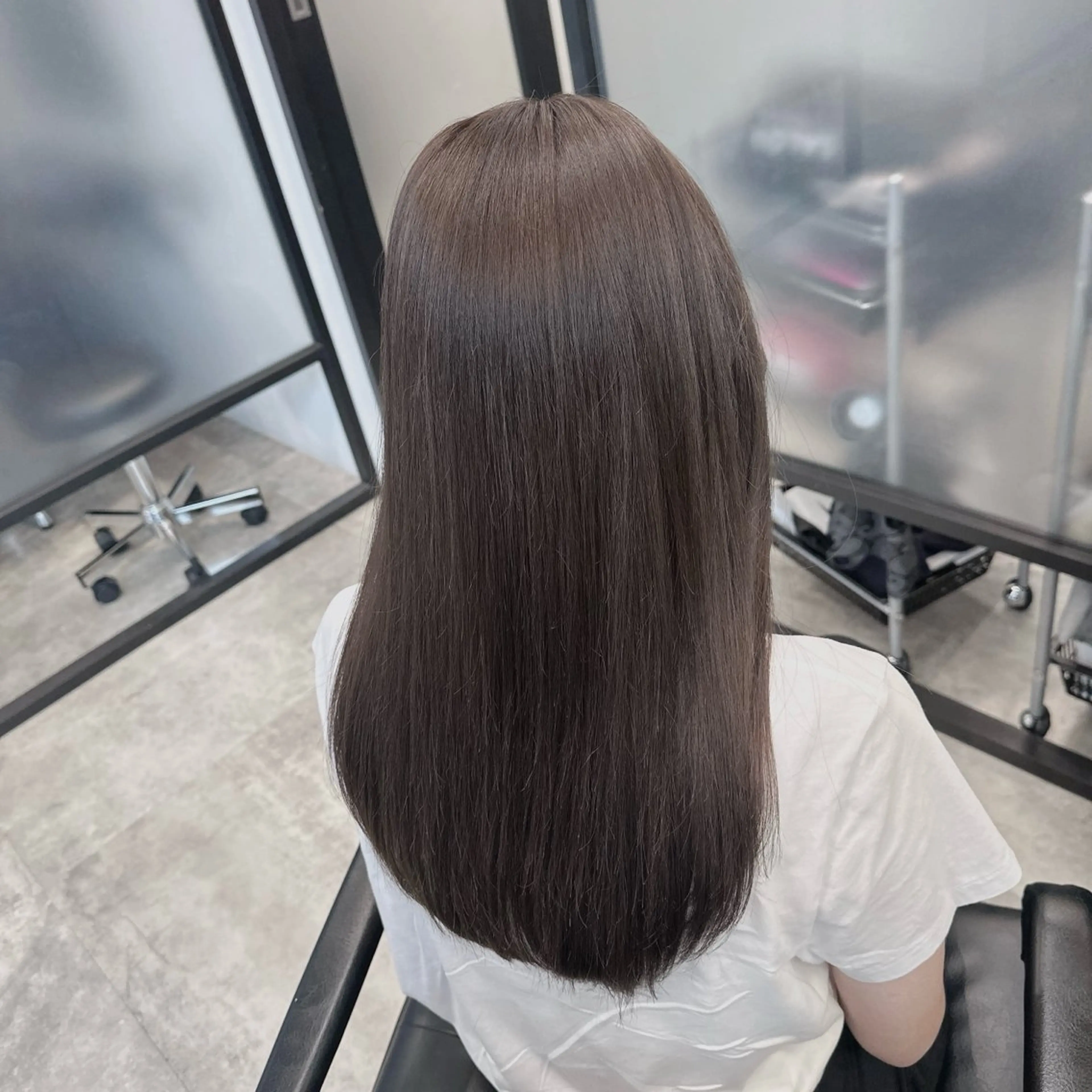 セミロング カラー ヘアアレンジ ヘアカラー トリートメント ダブルカラー｜ なおき｜池袋美容師のヘアスタイル