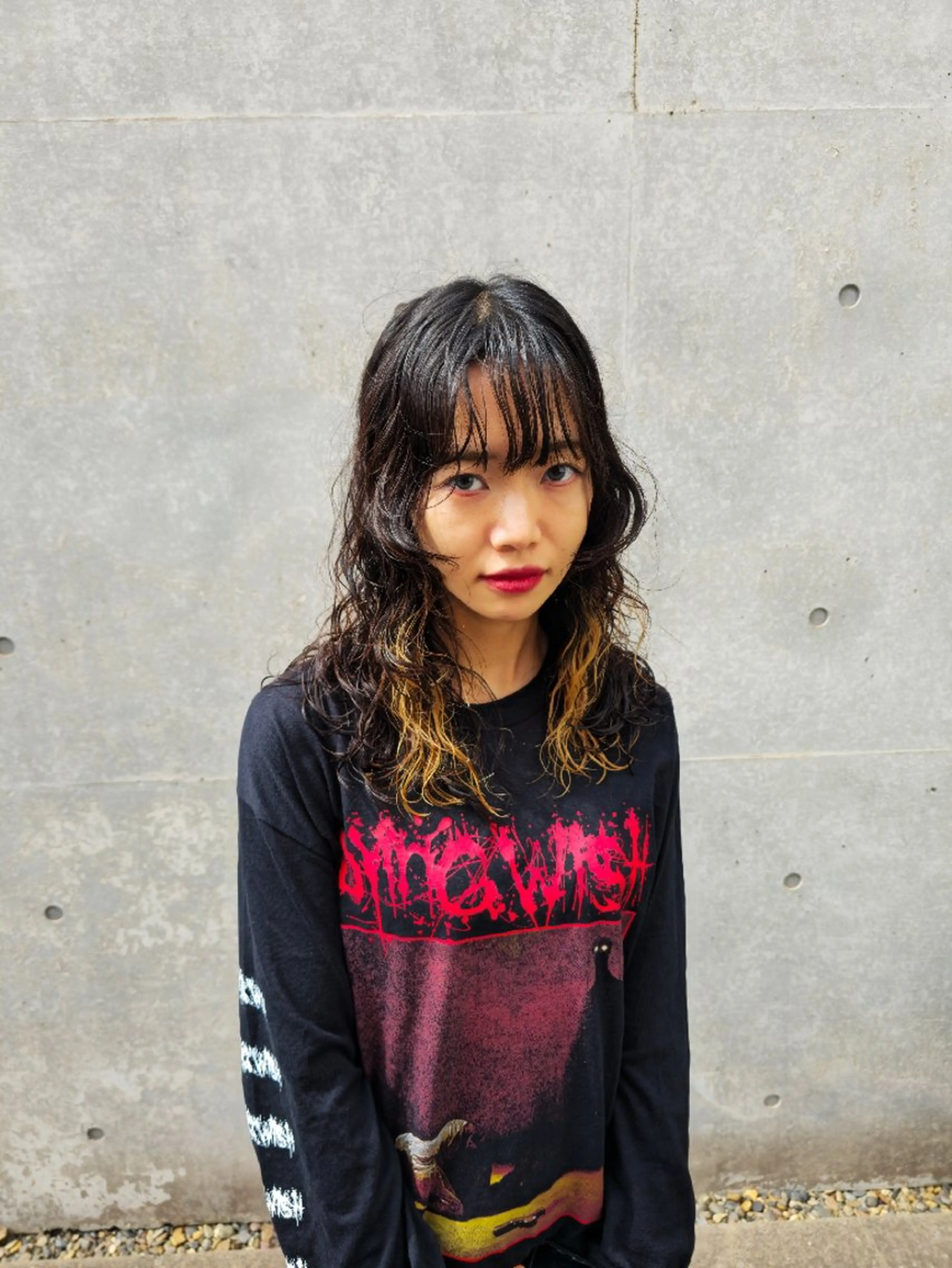 パーマ セミロング OMA　 カタギシのヘアスタイル