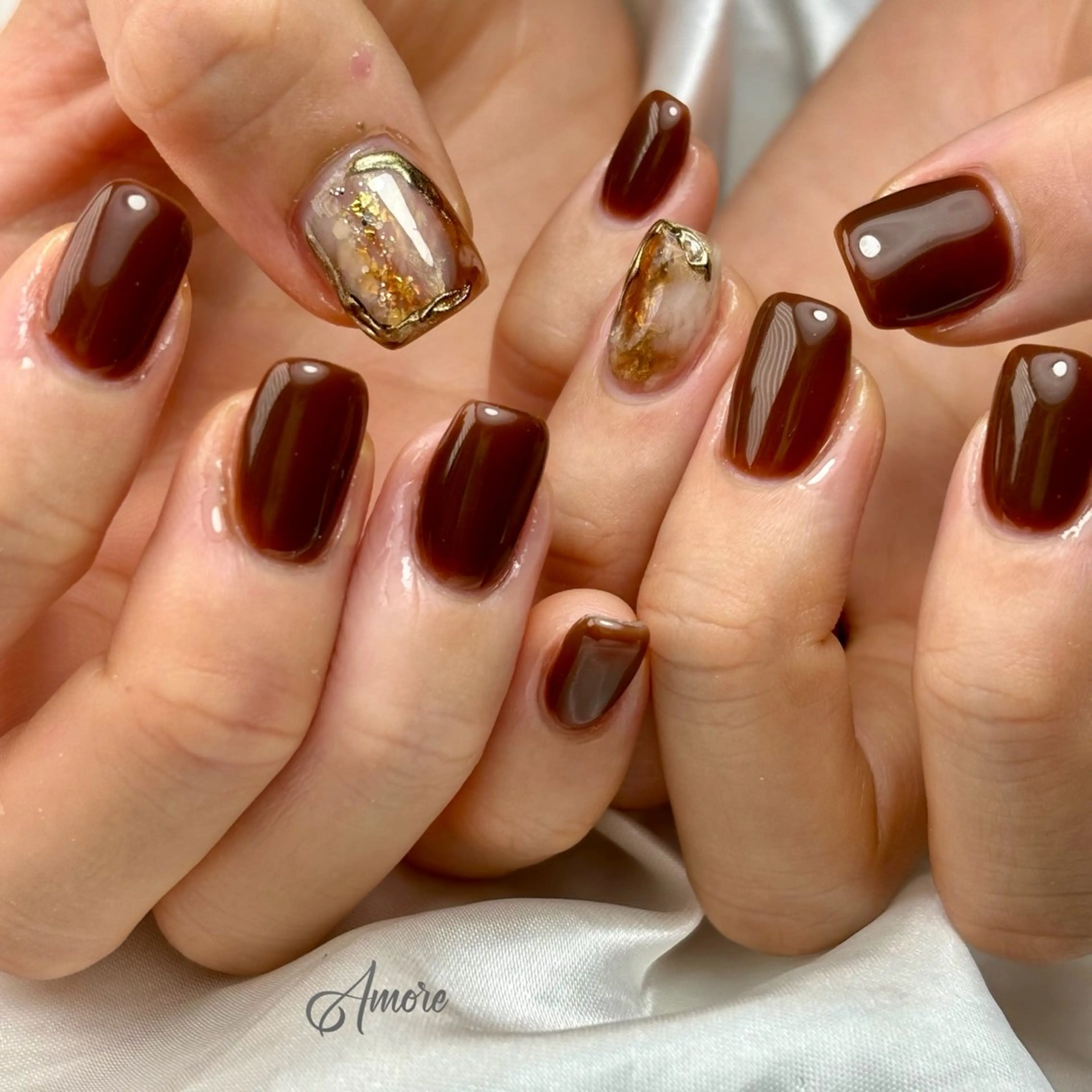 ネイル ジェルネイル キラキラネイル 韓国ネイル マグネットネイル パラジェル You kyehwaのネイルデザイン