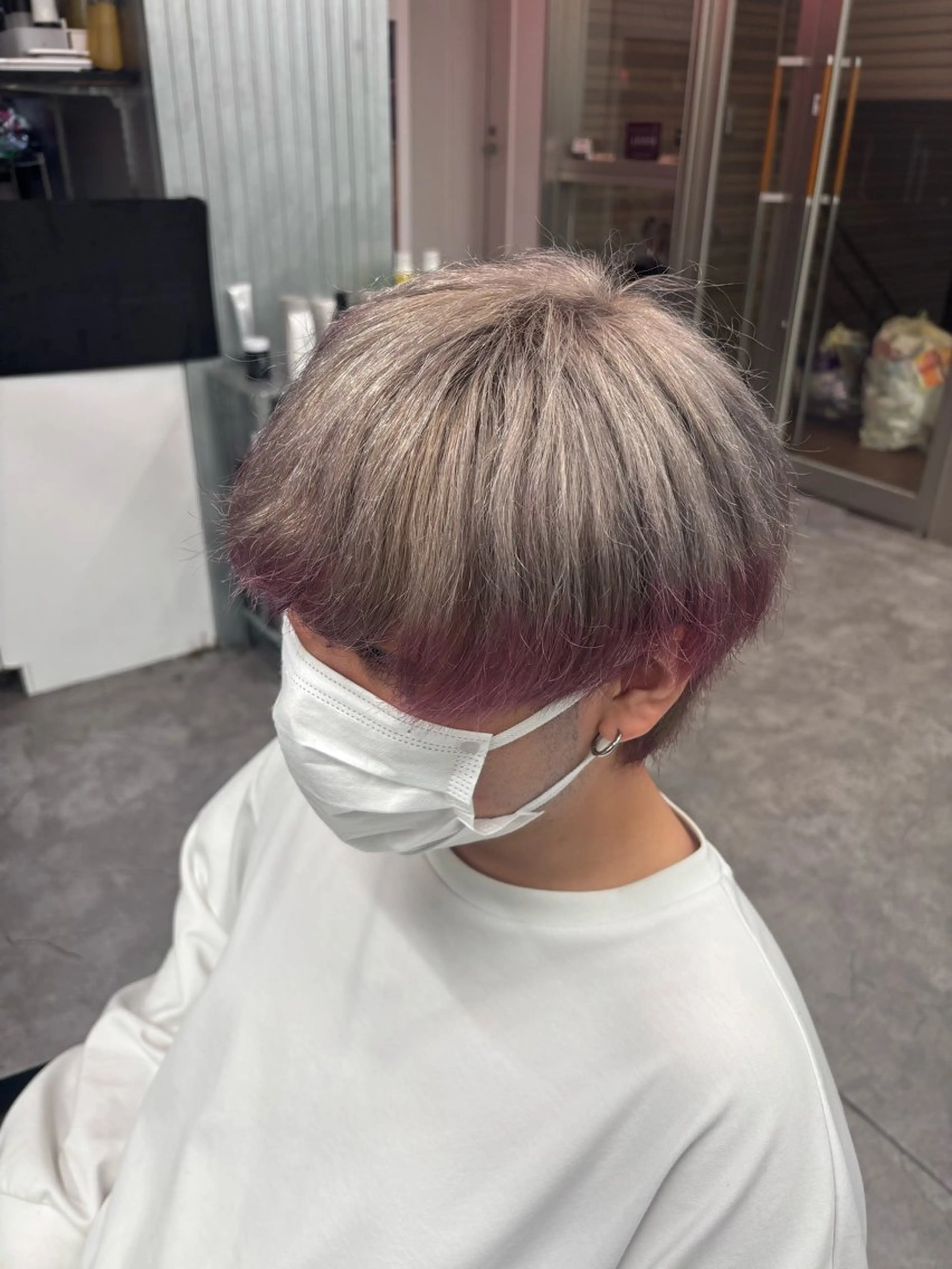 カラー メンズ メンズ特化✨️ 韓国風パーマ🔥一八のヘアスタイル