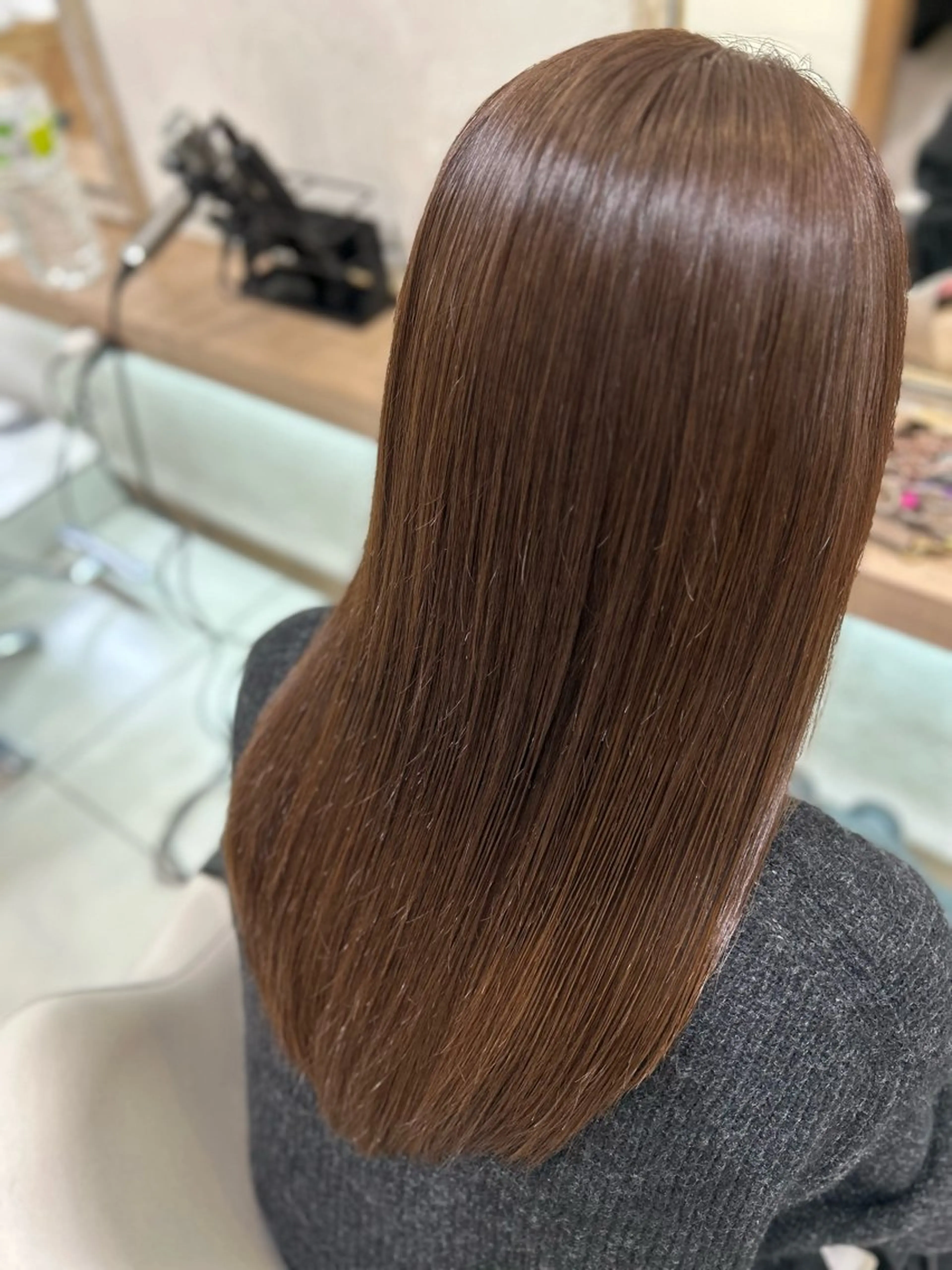 セミロング カラー カット ヘアカラー トリートメント 縮毛矯正/髪質改善/ 艶髪ササキナツミのヘアスタイル