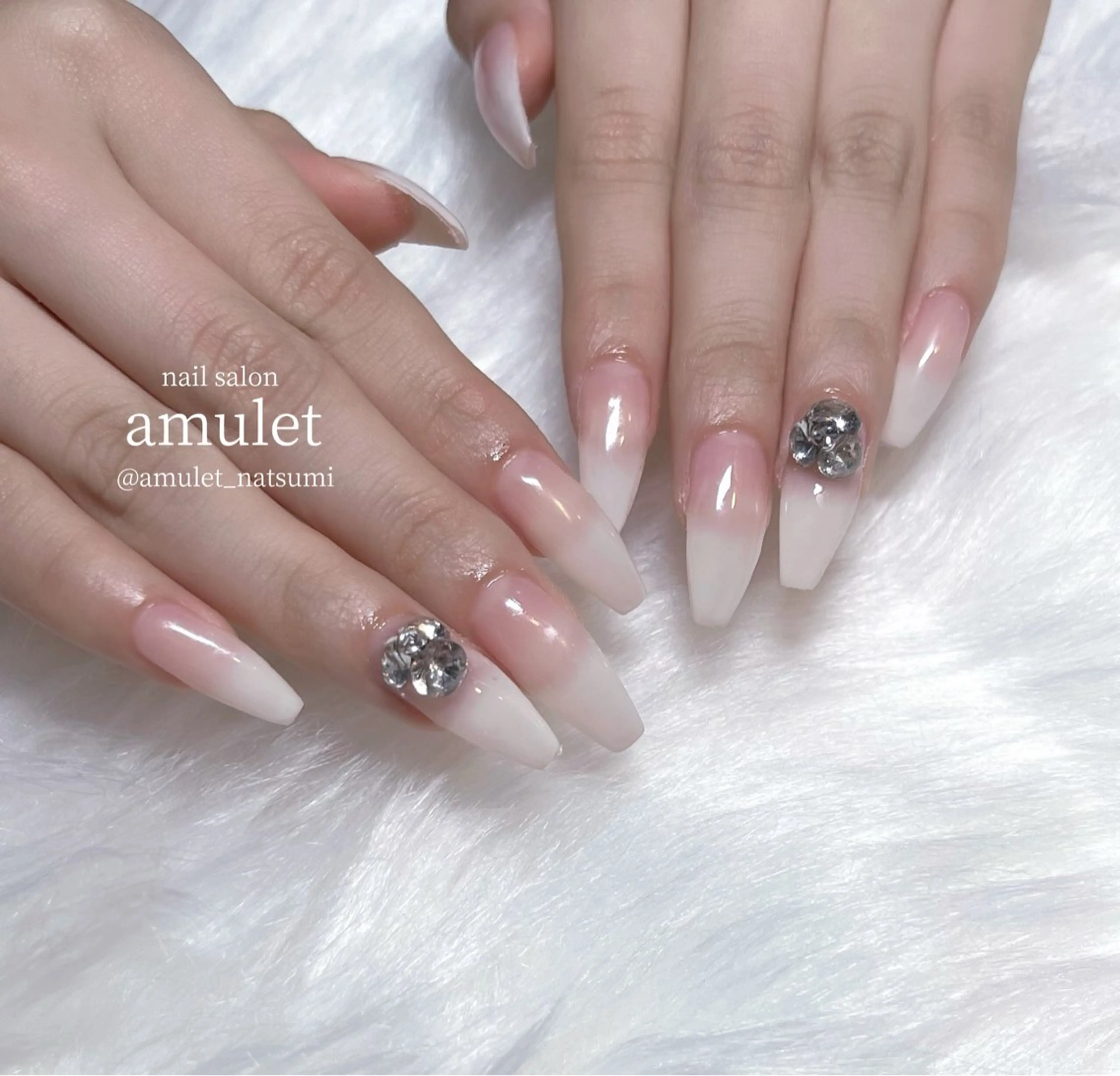 ネイル 長さ出し amuletnail natsumiのネイルデザイン