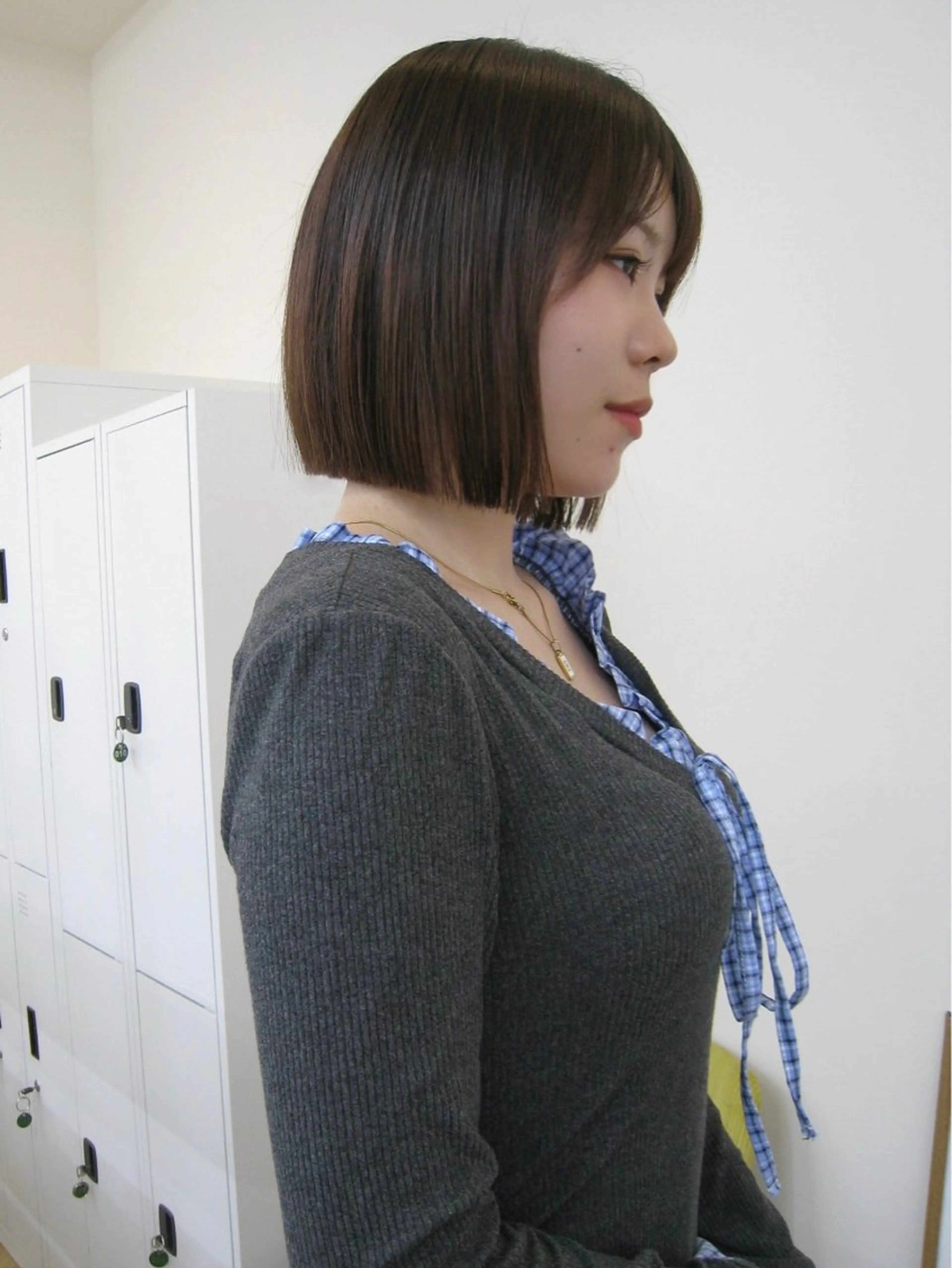 ミディアム ボブカットモデル/パ ーマ/harunaのヘアスタイル