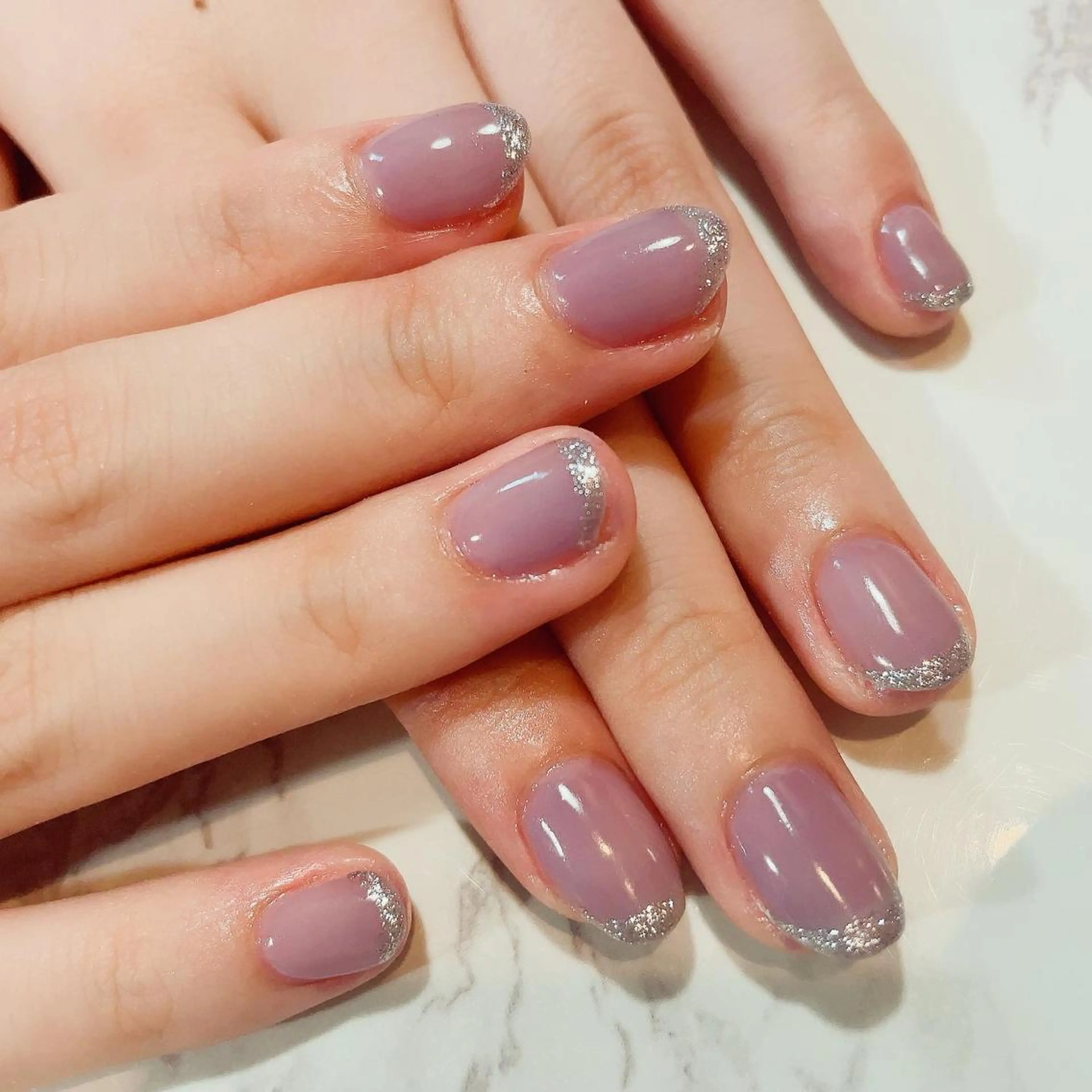 ネイル フレンチネイル ガラスフレンチ Nail salon Ariettyのネイルデザイン