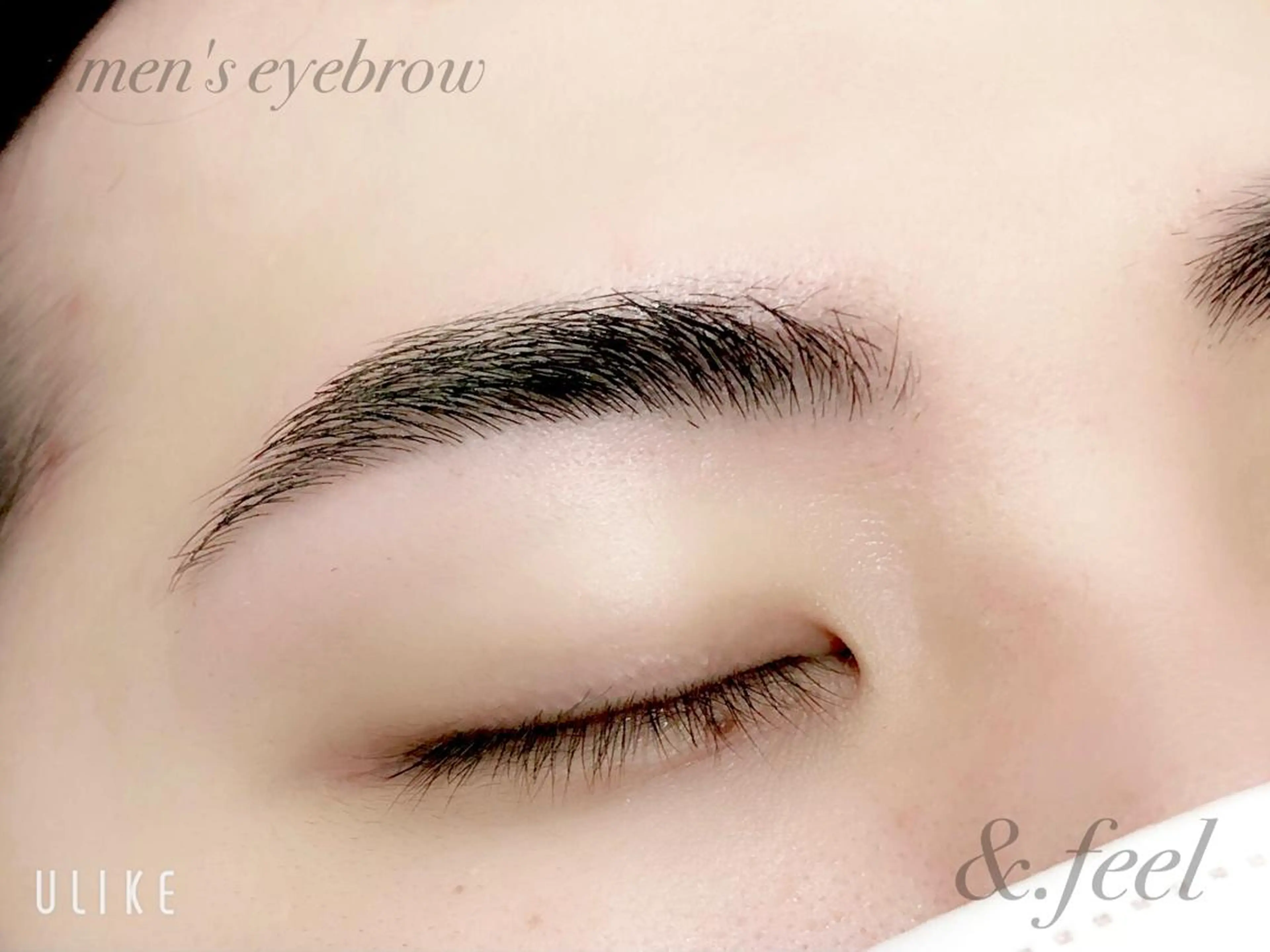 メンズ アイブロウ メンズアイブロウ 眉毛ワックス脱毛 &.feel エンフィールのマツエク・マツパデザイン