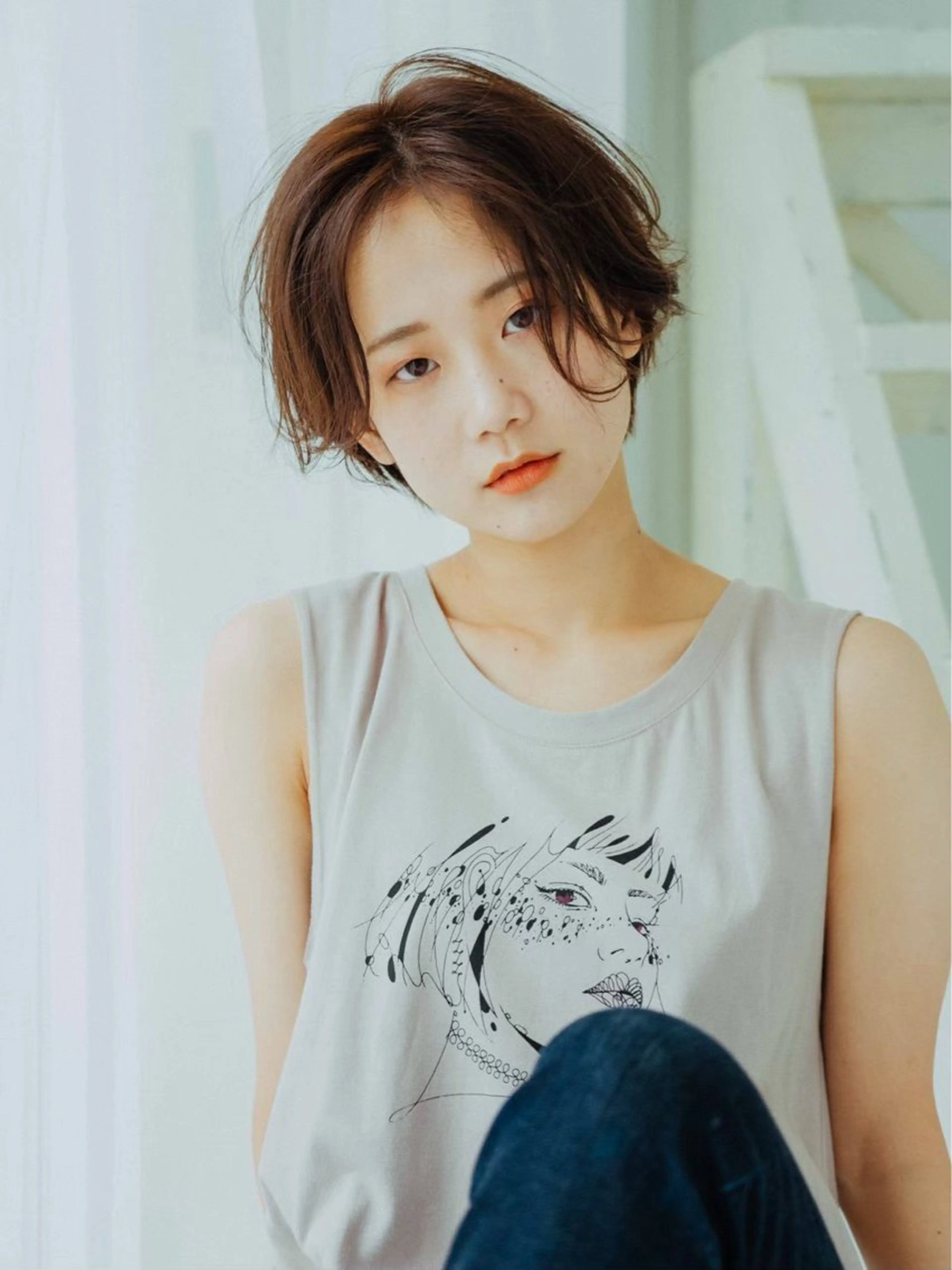 ショート カラー ﾌｸﾀﾞ ﾚﾝのヘアスタイル