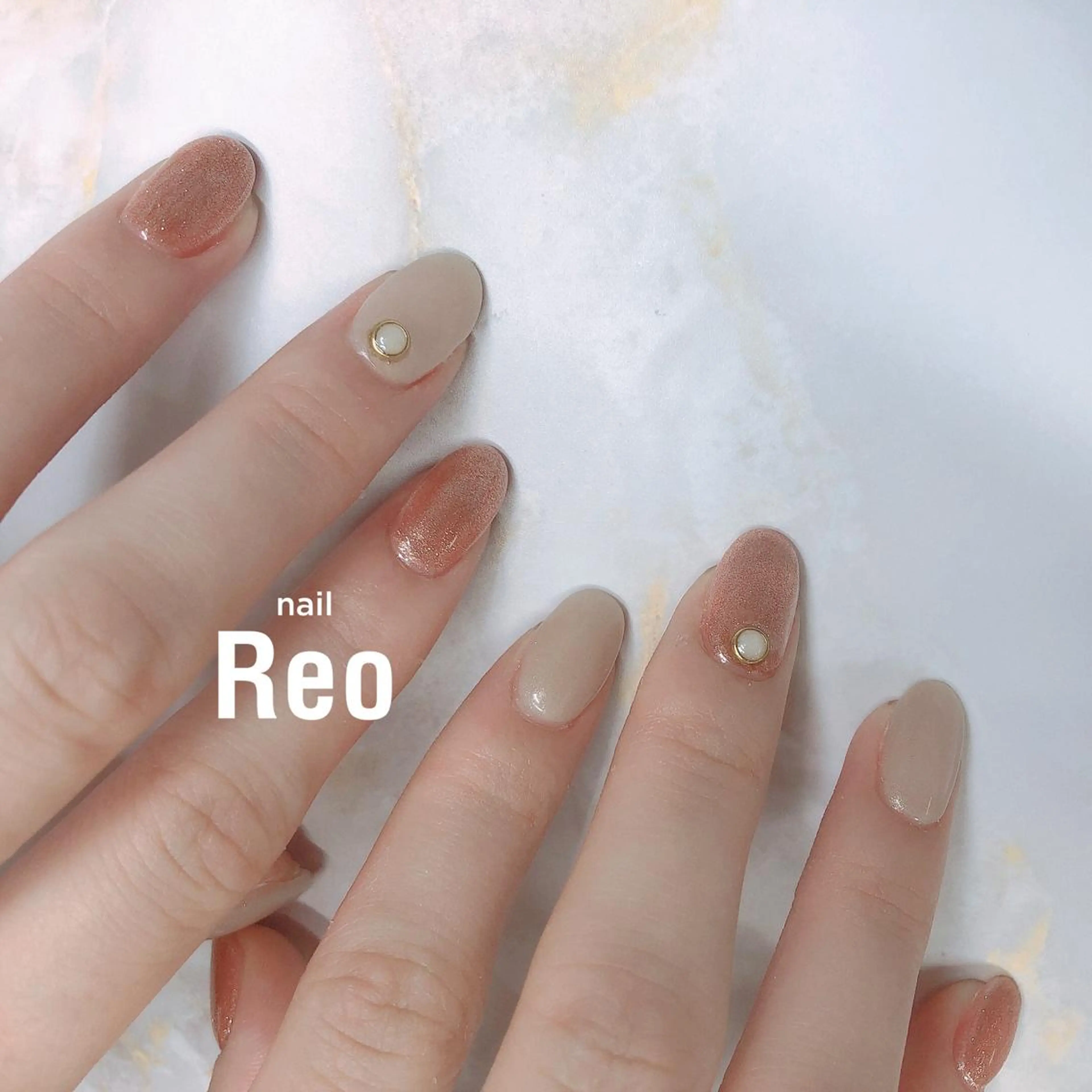 ミディアム ネイル Reonail 💕Kana💕のネイルデザイン