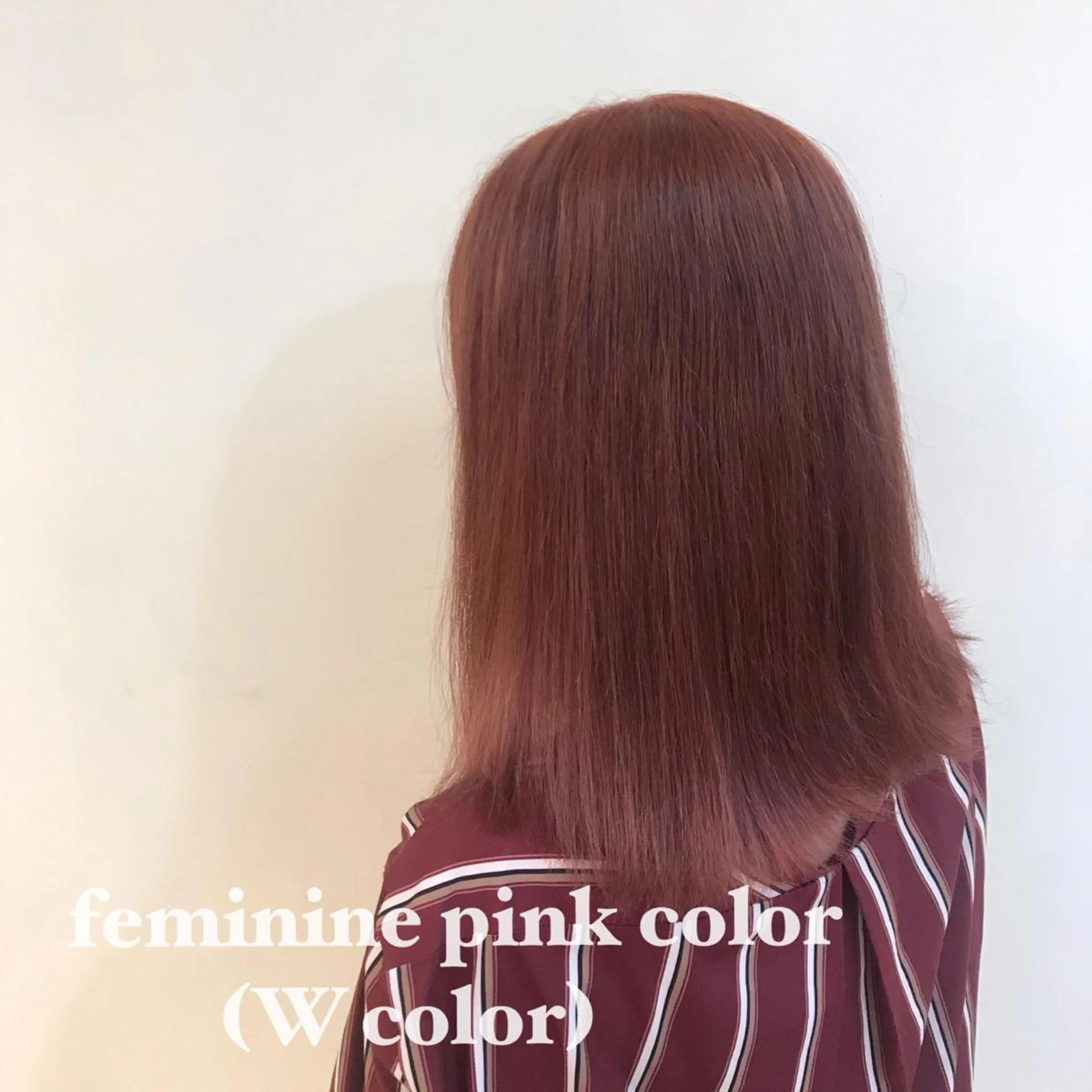 セミロング カラー オレンジ ピンクカラー CHIHIRO 渋谷Litのマツエク・マツパデザイン