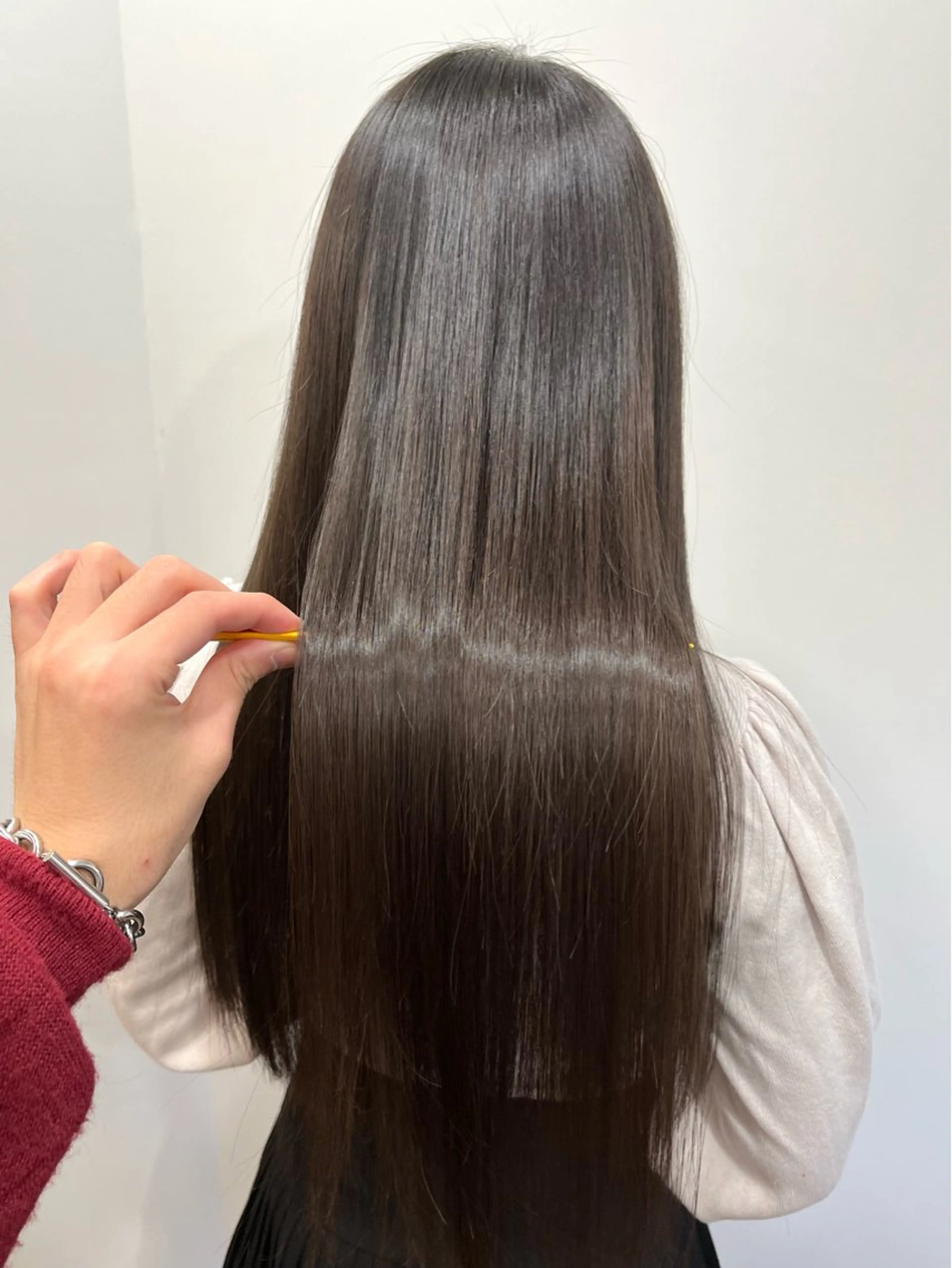 ロング アッシュ ピンクブラウン ハイライト 髪質改善 韓国風ヘア ユウハウス/ ryousukeのヘアスタイル