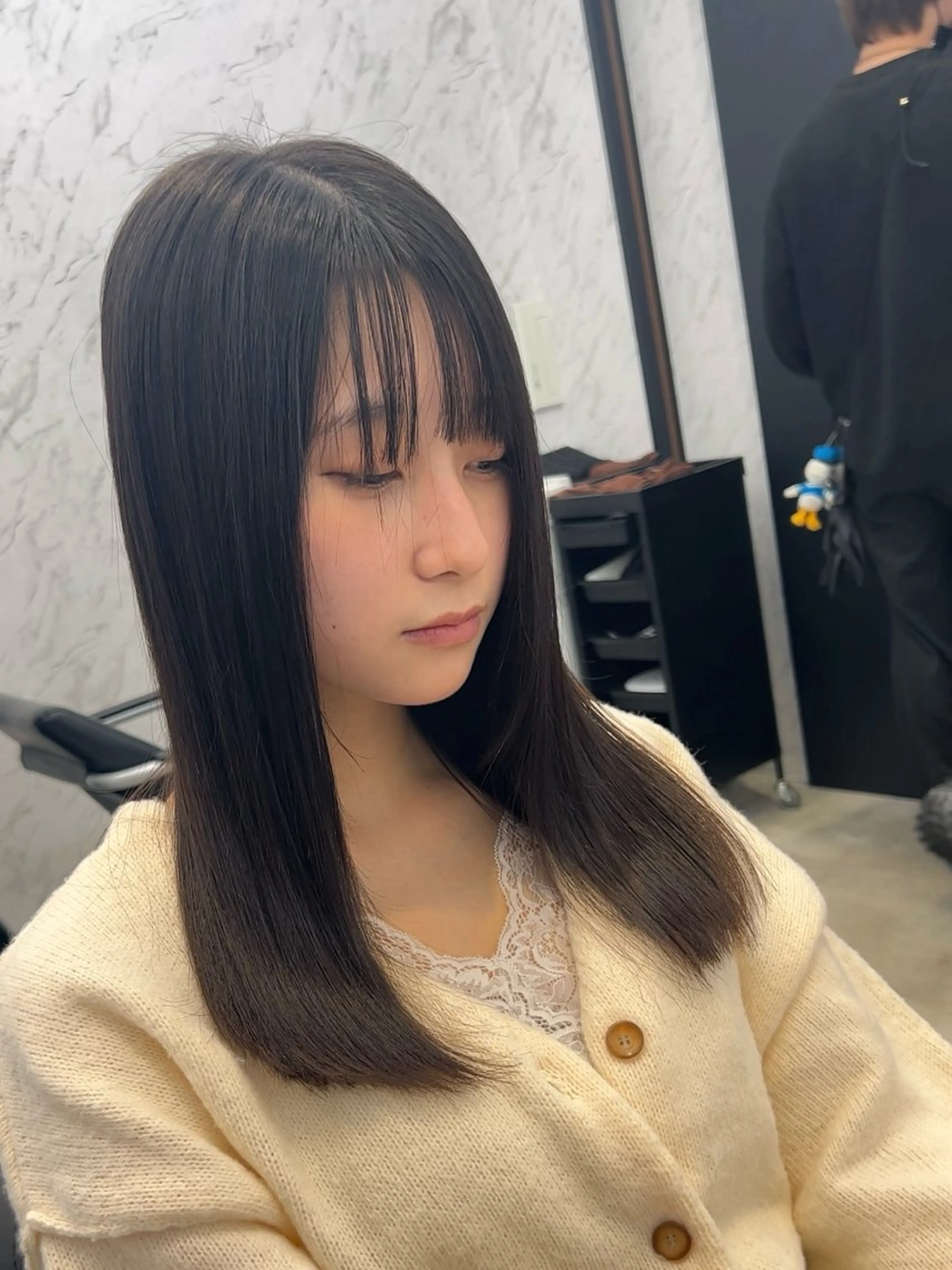 ロング 韓国パーマ 美容師 和田爽良のヘアスタイル