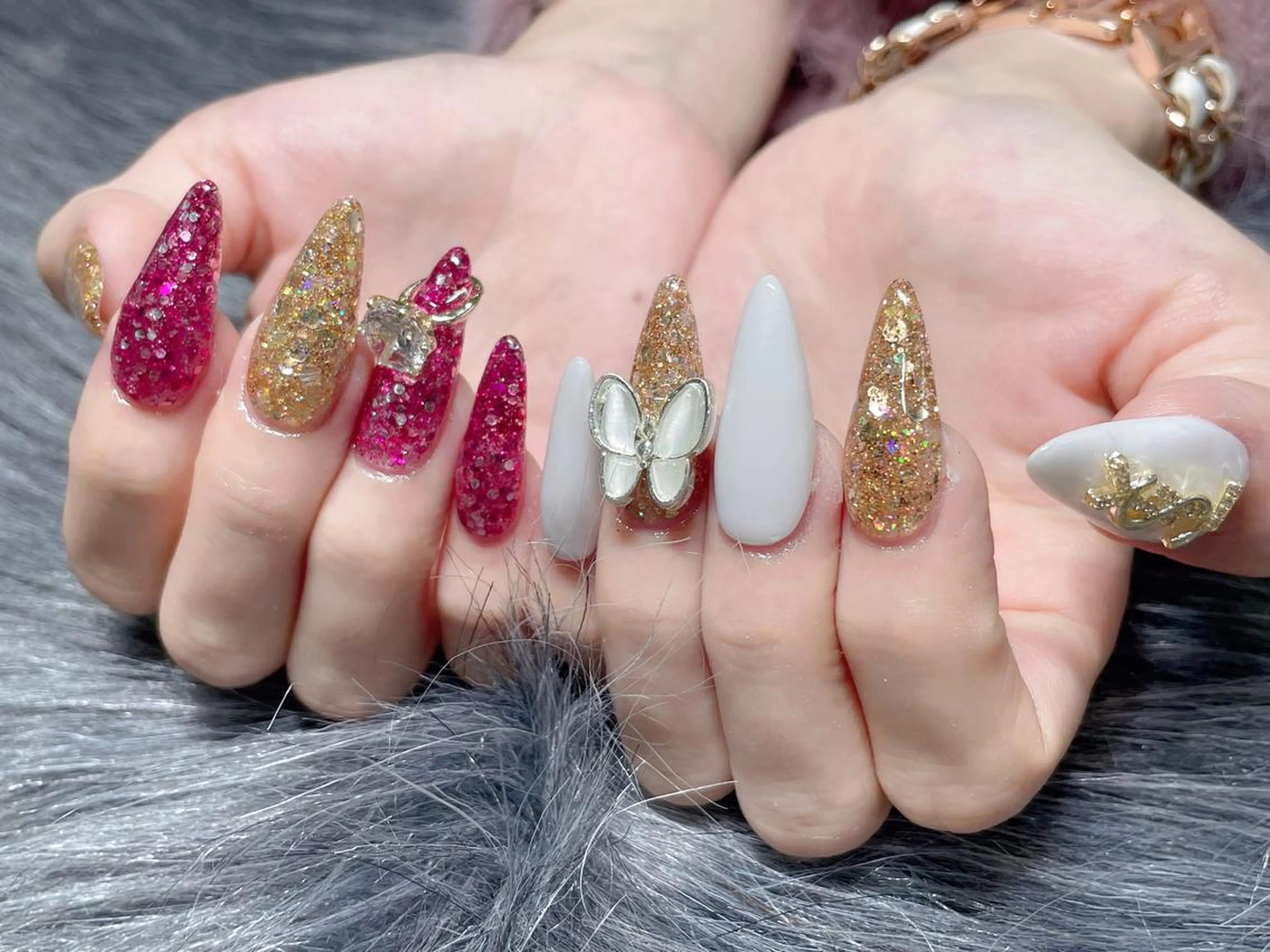 セミロング ネイル 《LB》ラブリエ Nail&eyeのマツエク・マツパデザイン