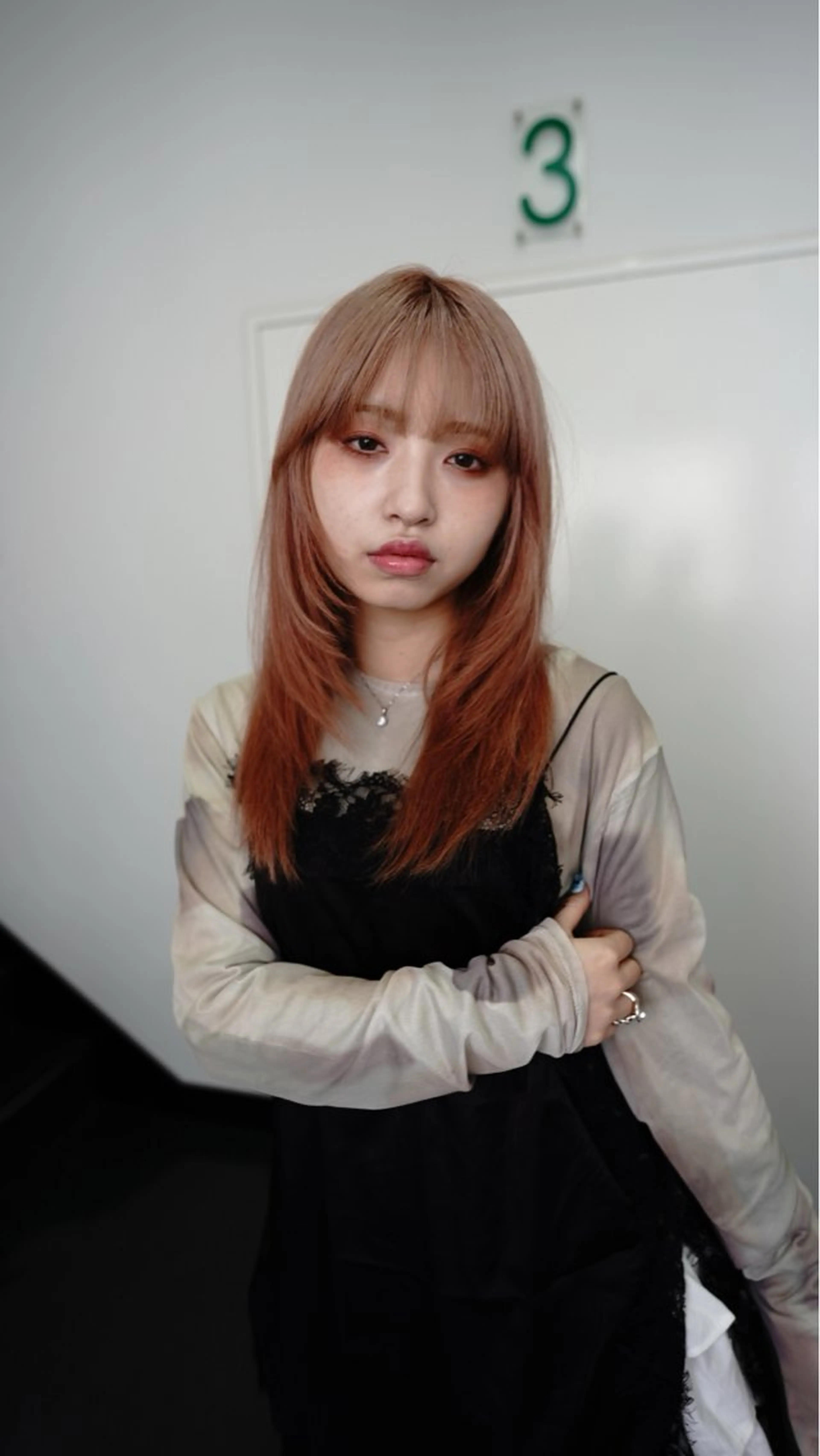 ミディアム ヘアカラー トリートメント 大山 茶子のヘアスタイル