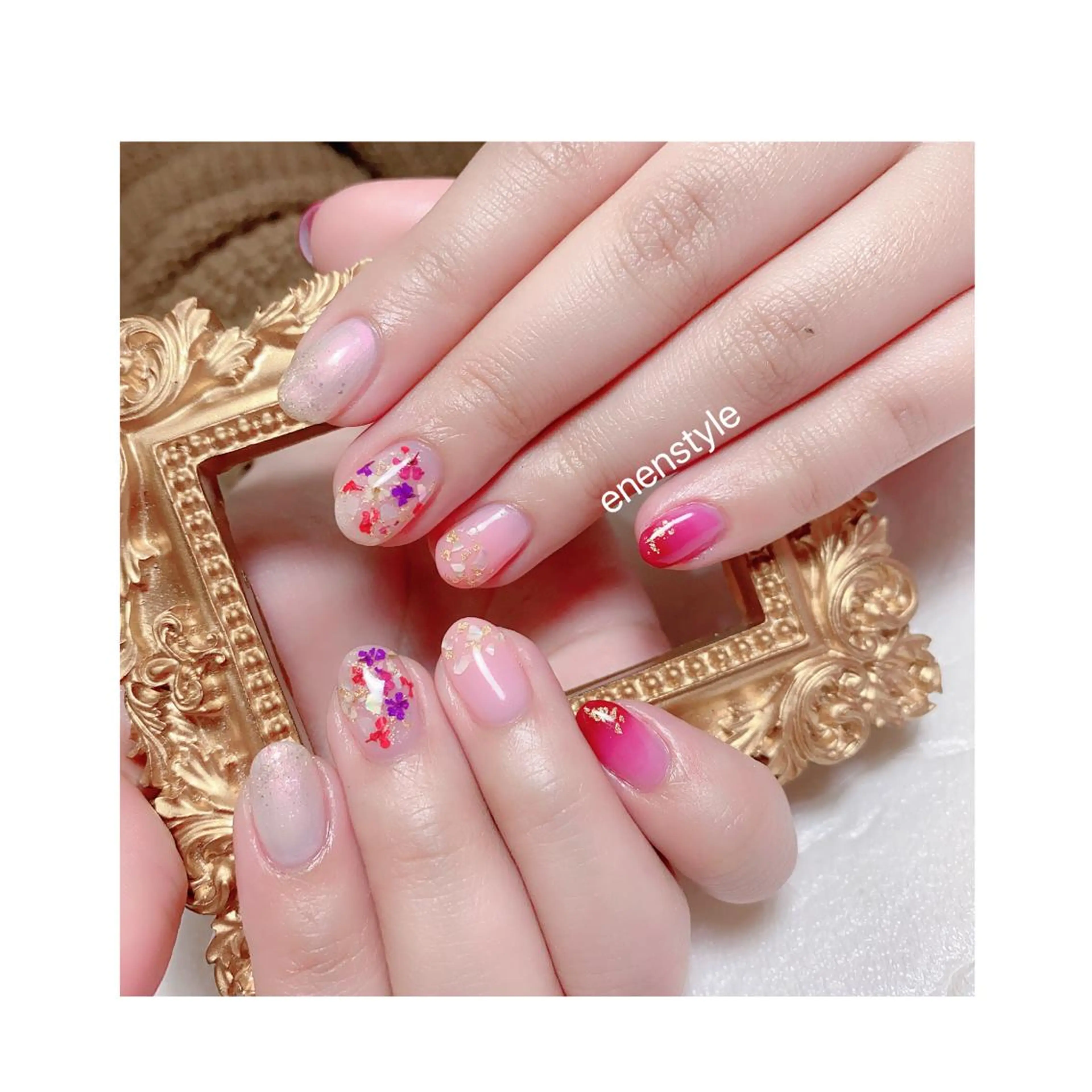 ショート ネイル ジェルネイル ニュアンスネイル オフィスネイル ワンカラーネイル パラジェル 👑enen style👑のネイルデザイン