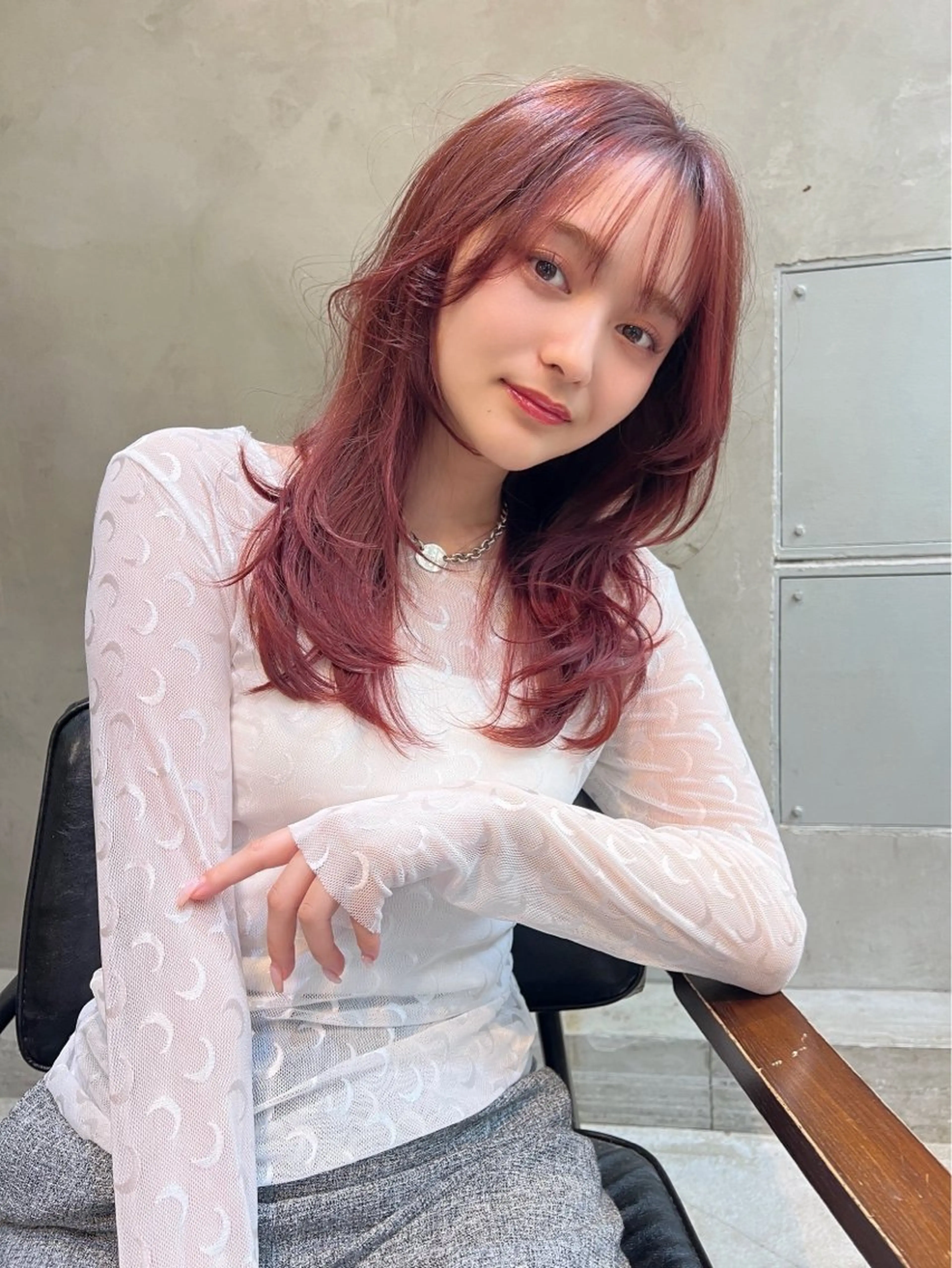 ロング ヘアカラー トリートメント 五川 懸心のヘアスタイル