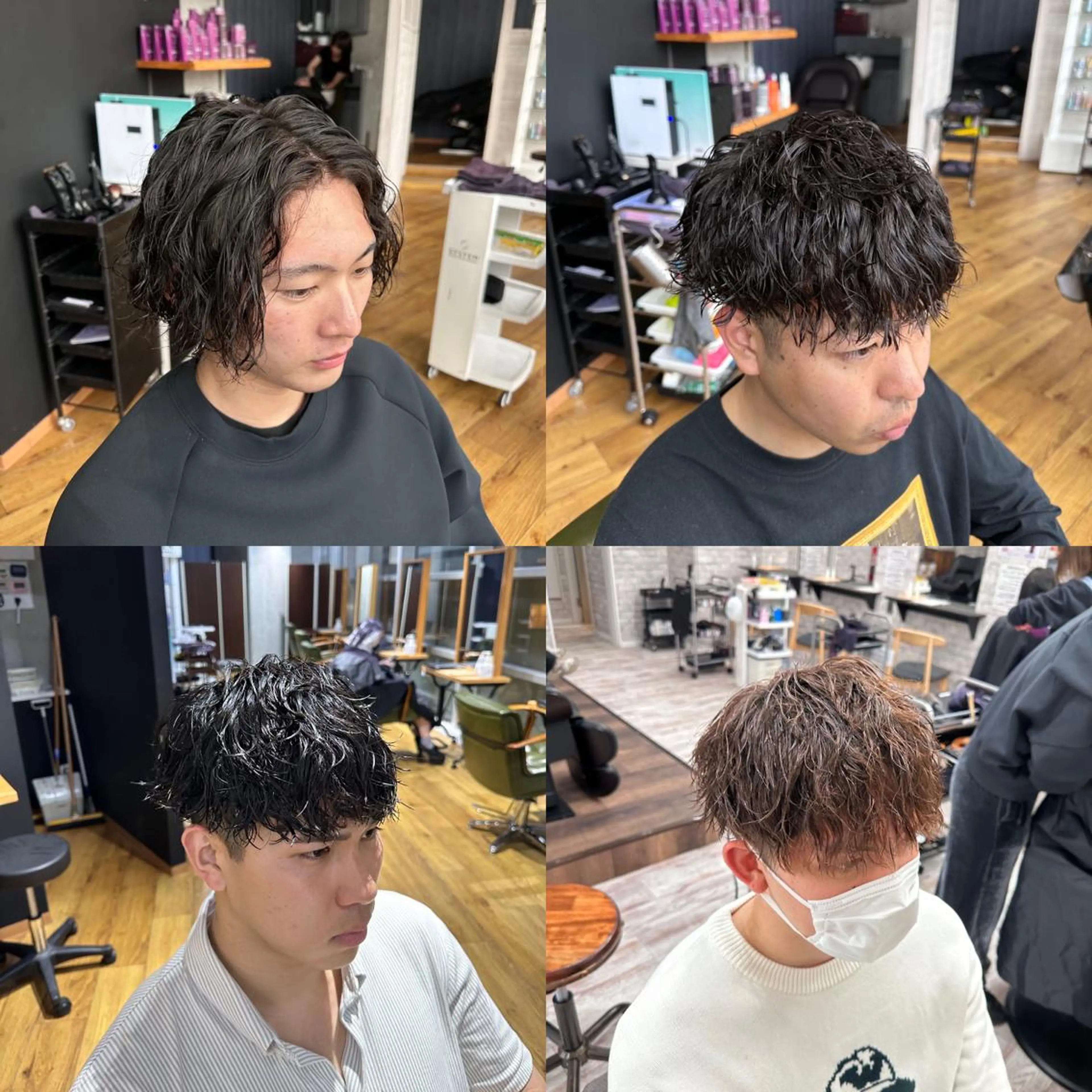 【メンズNo,1メニュー🌞】カット➕メンズパーマ🌞(韓国/ミニモ学割/センターパート/フェザーショート)の写真