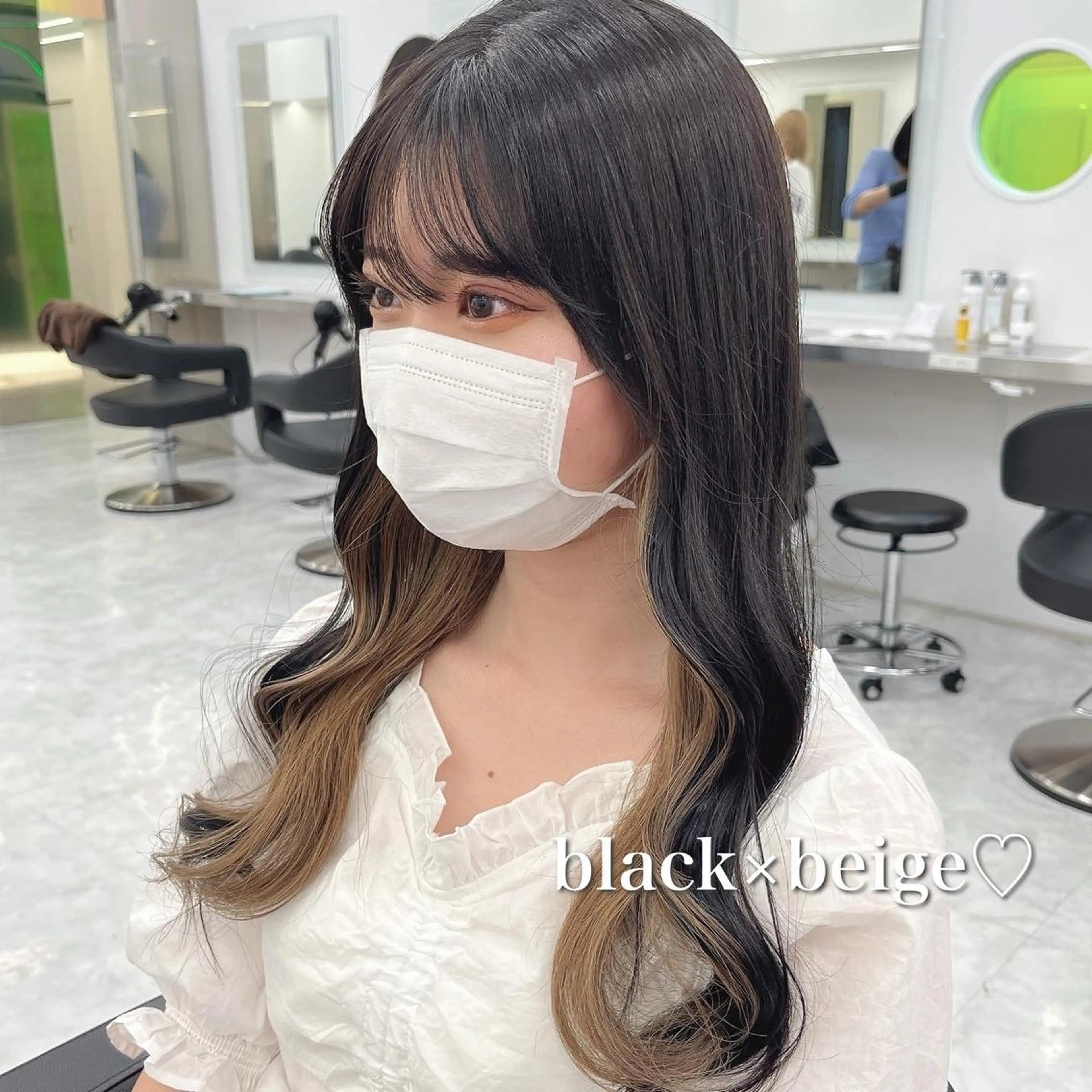 ロング ヘアカラー トリートメント 💗韓国暖色ヘア NO.1💗🪽のヘアスタイル