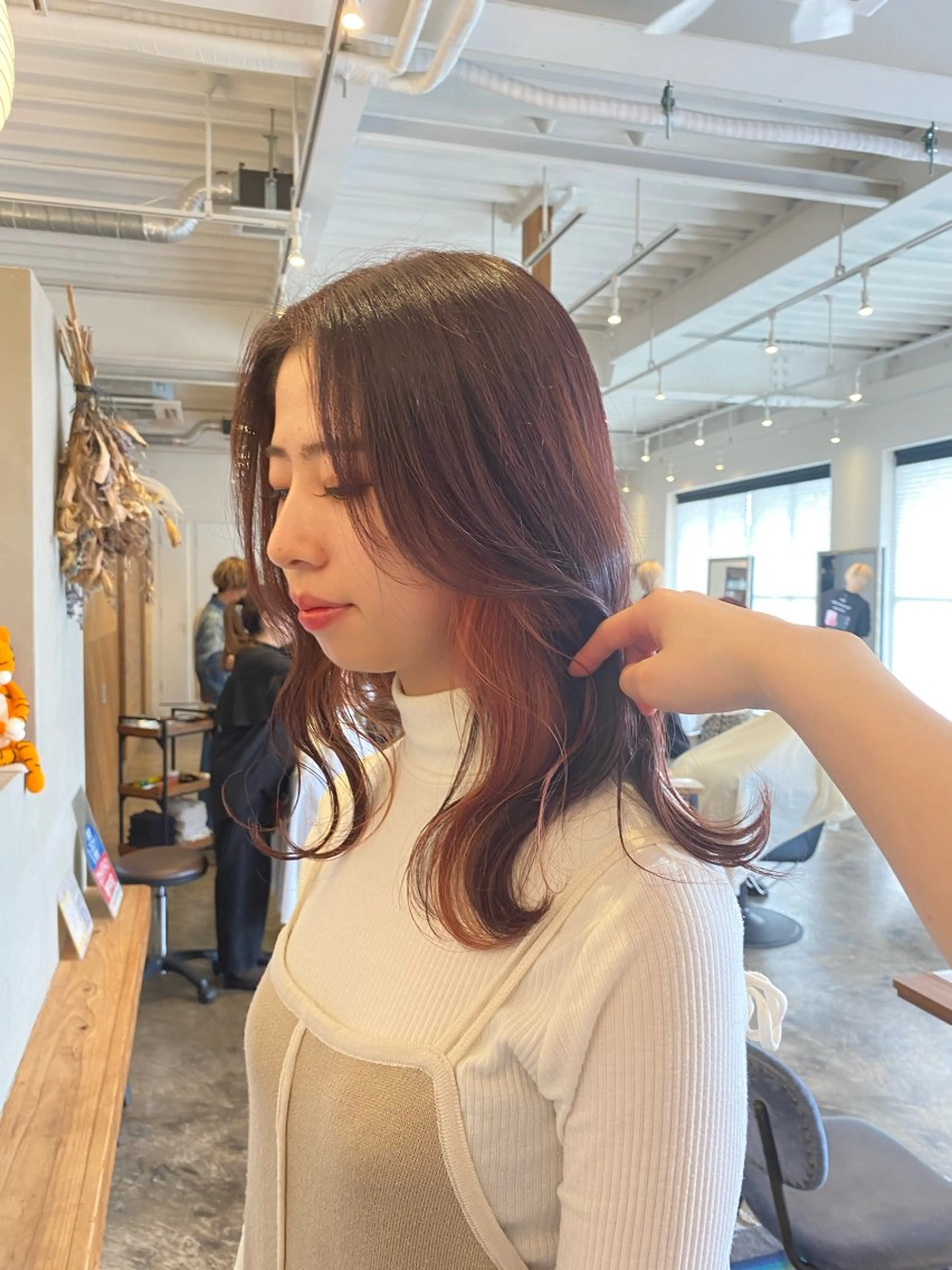 イヤリングカラー🩵🩵の写真