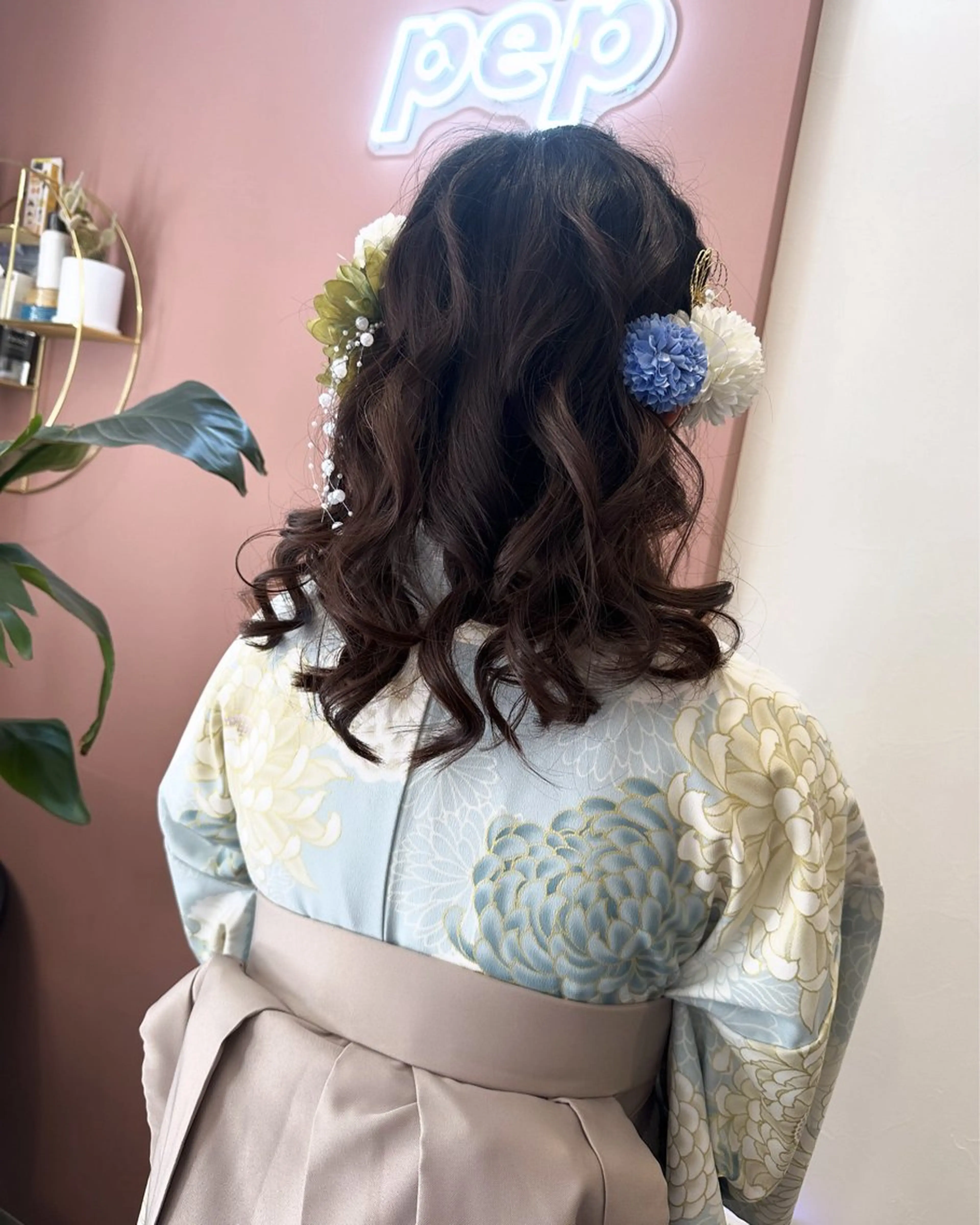 セミロング ヘアアレンジ 着付け pep natsumiのヘアスタイル