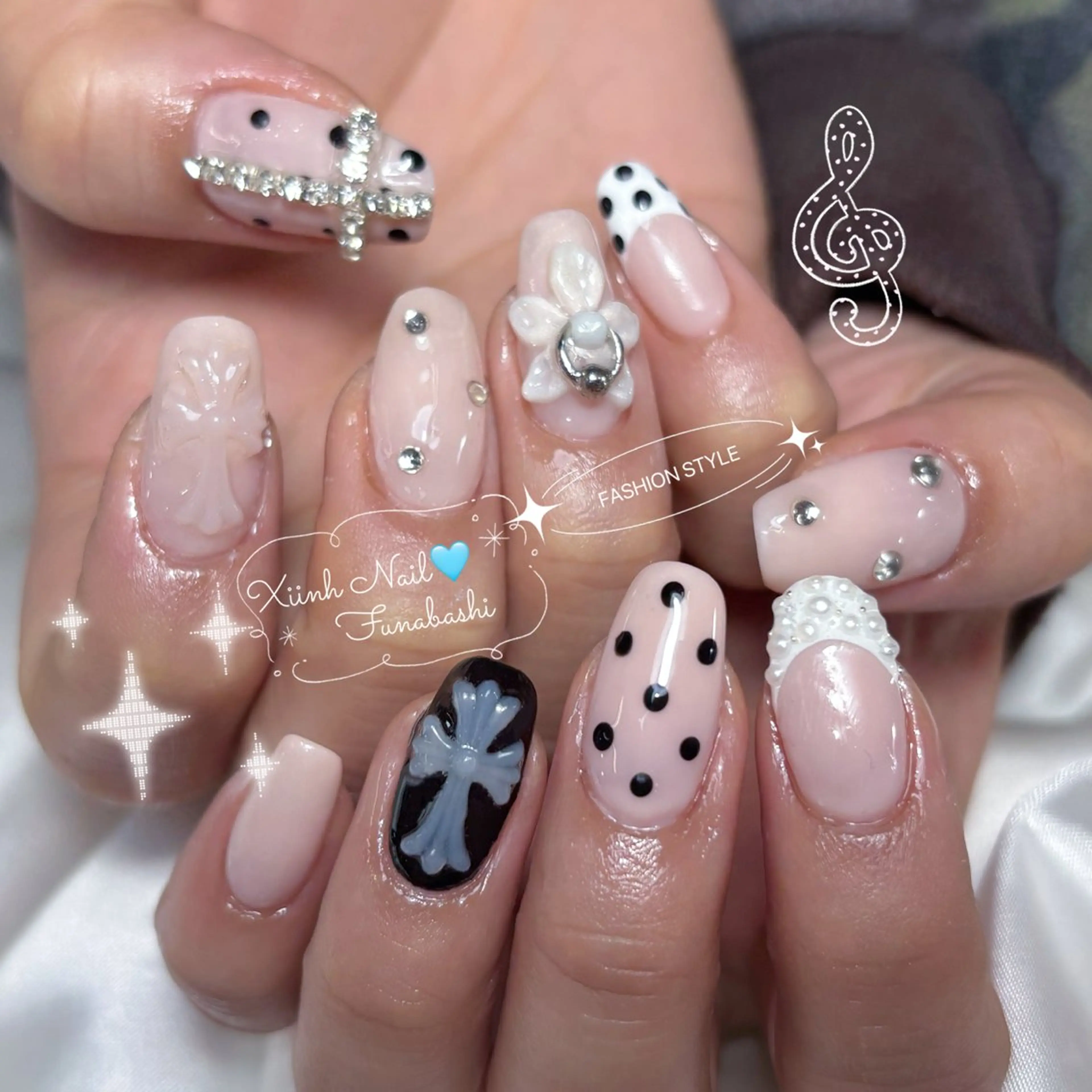 ネイル チークネイル 桜ネイル 長さ出し フットネイル ジェルネイル ハンドネイル XIINH NAIL SALONのネイルデザイン