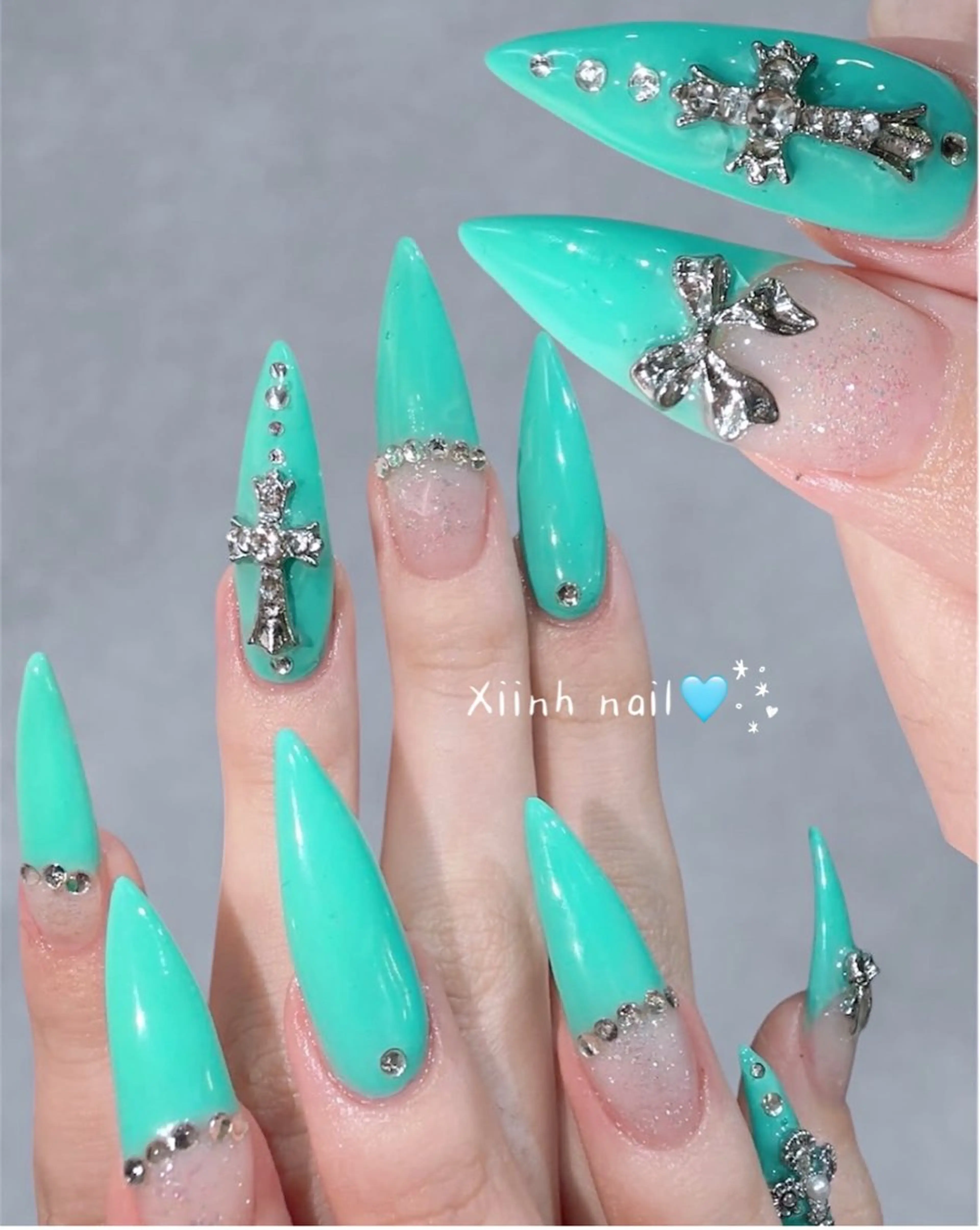 ネイル チークネイル 桜ネイル 長さ出し フットネイル ジェルネイル XIINH NAIL SALONのネイルデザイン