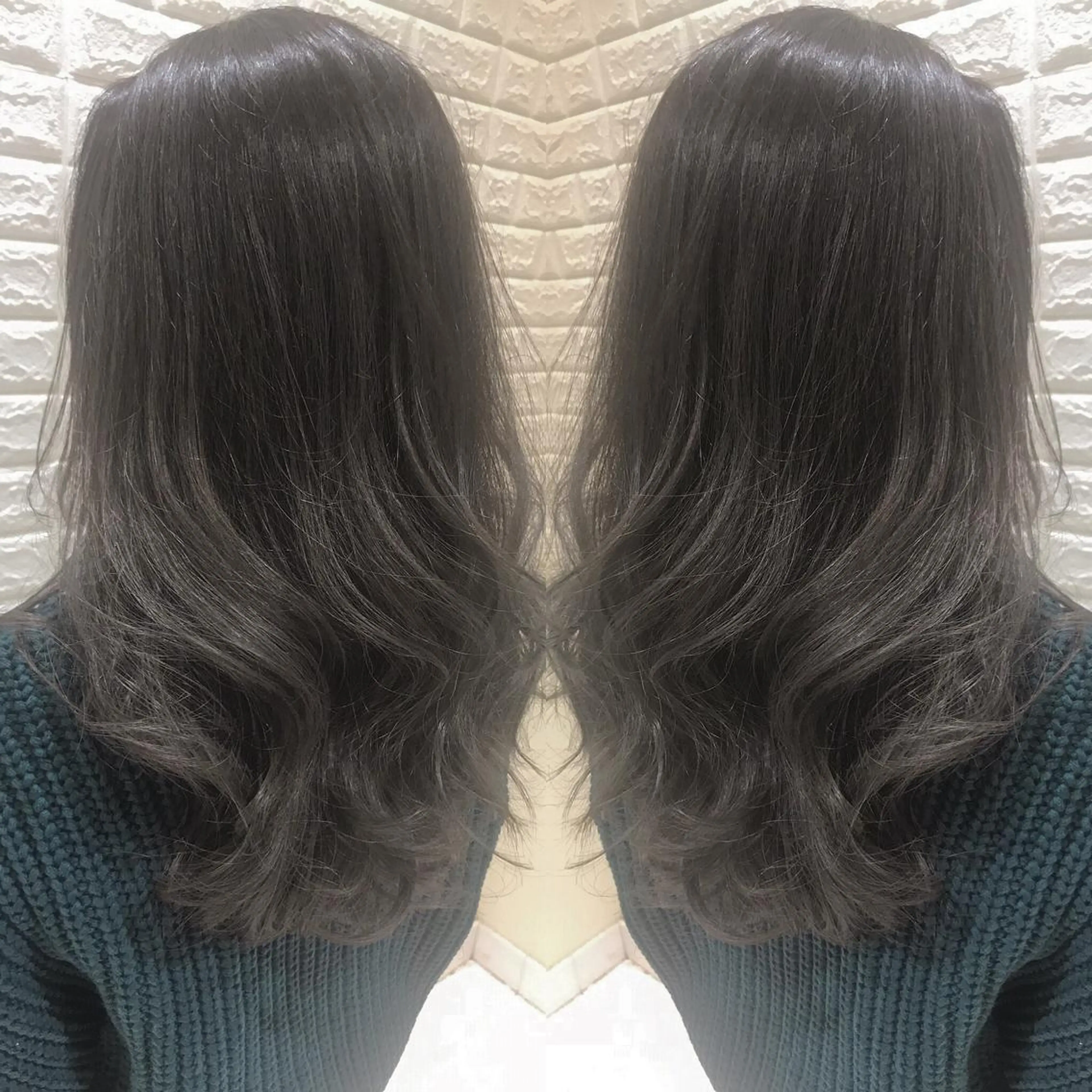 ロング カラー ナガイ ユウキのヘアスタイル