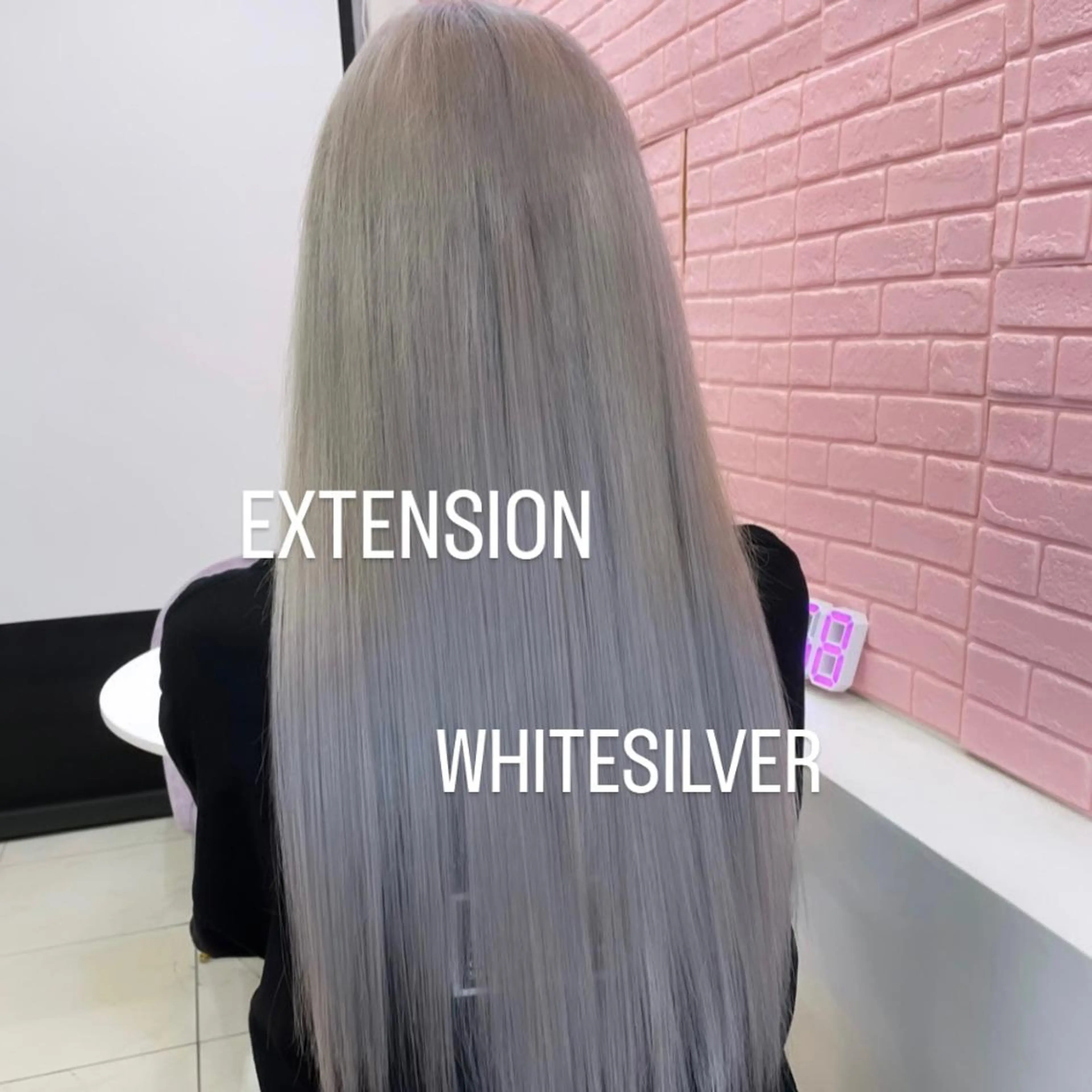 ロング カラー エクステ エクステ🩵ブリーチ 韓国ヘア🩵KAEのヘアスタイル