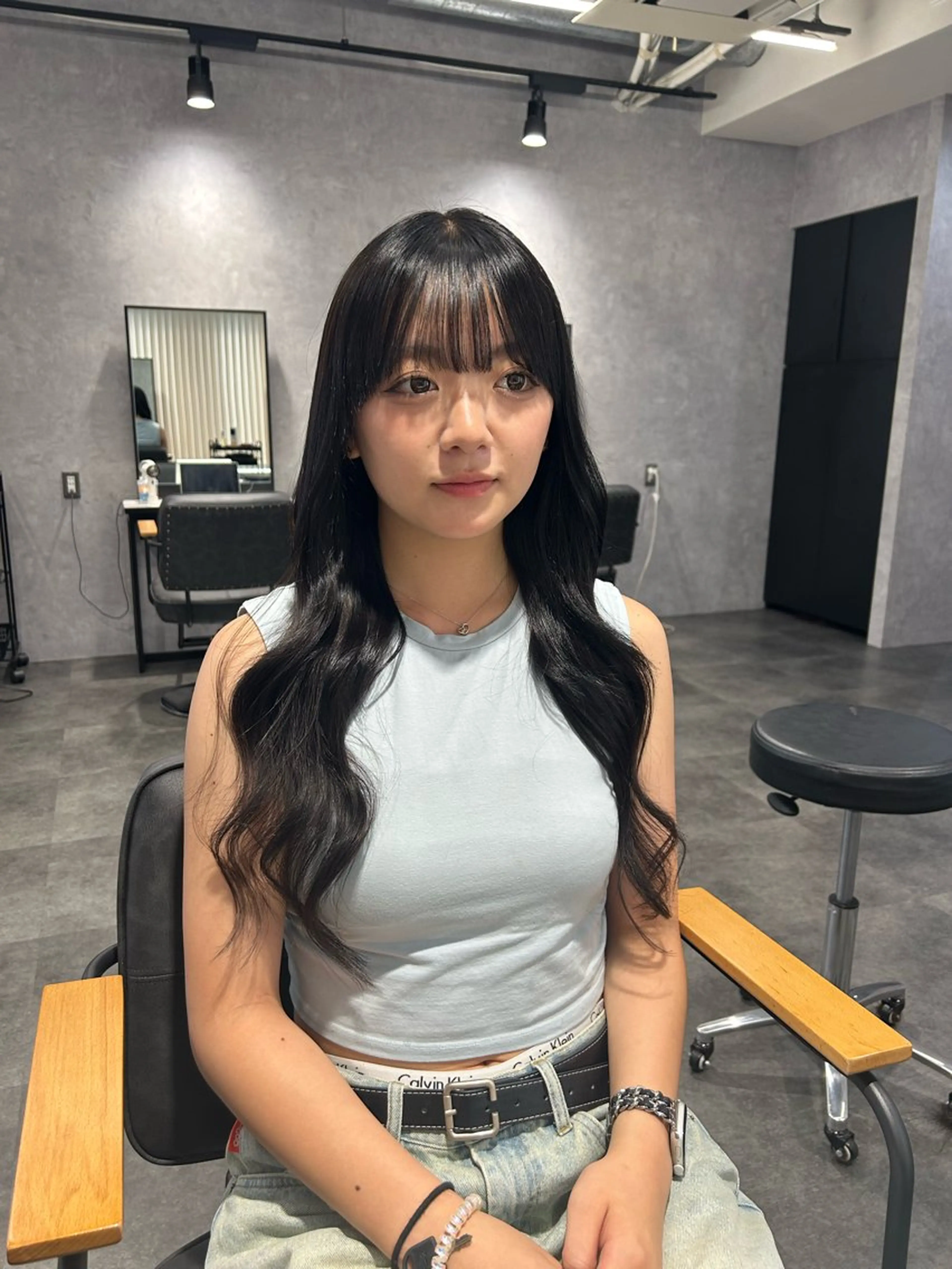 ロング プルエクステ エクステ エクステ プルエクステ/インナ ーカラー🦊はるなのヘアスタイル