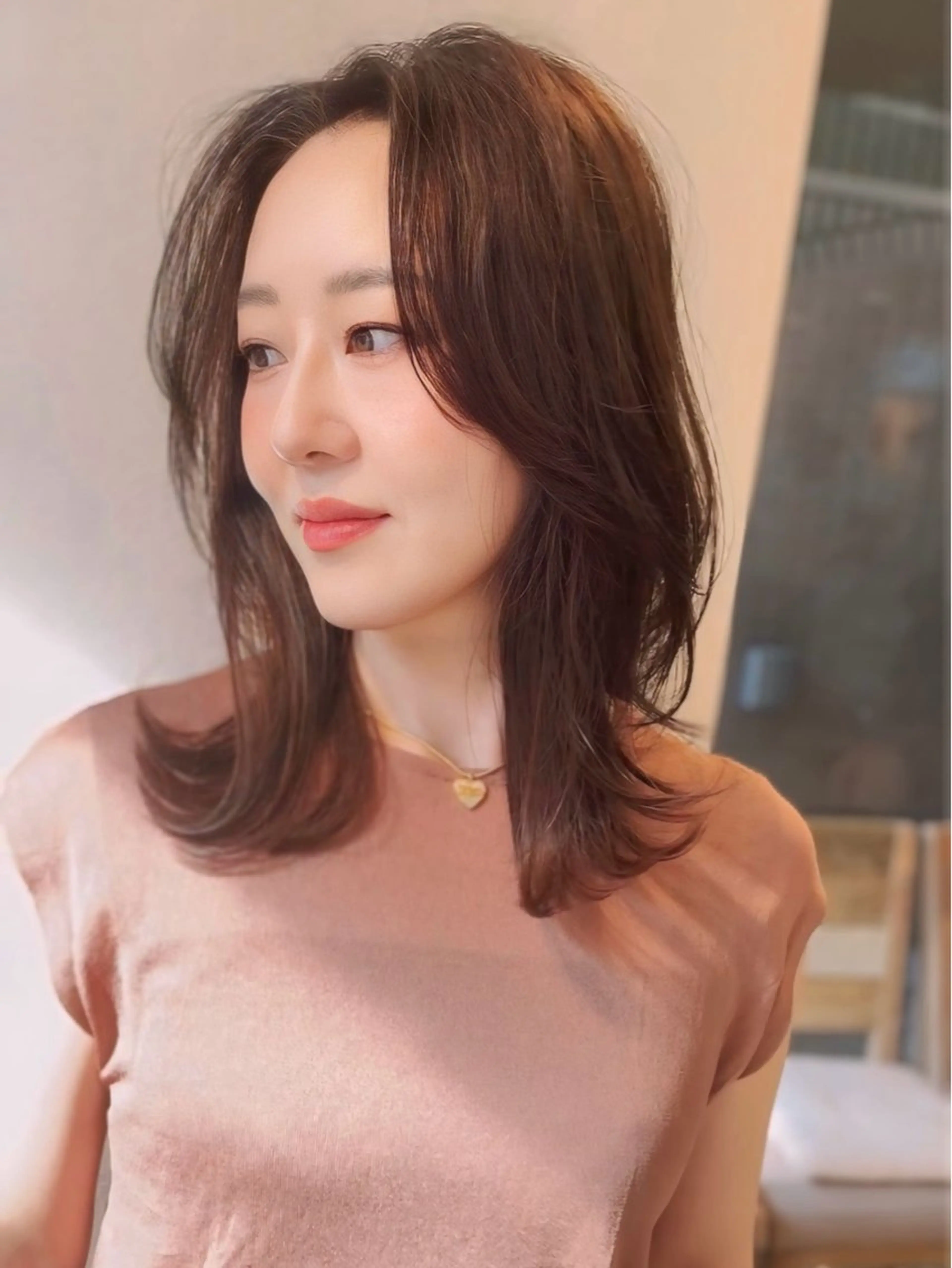 ミディアム カラー カット ヘアカラー トリートメント 桜木町/西山竜一 /大人可愛い×美髪のヘアスタイル