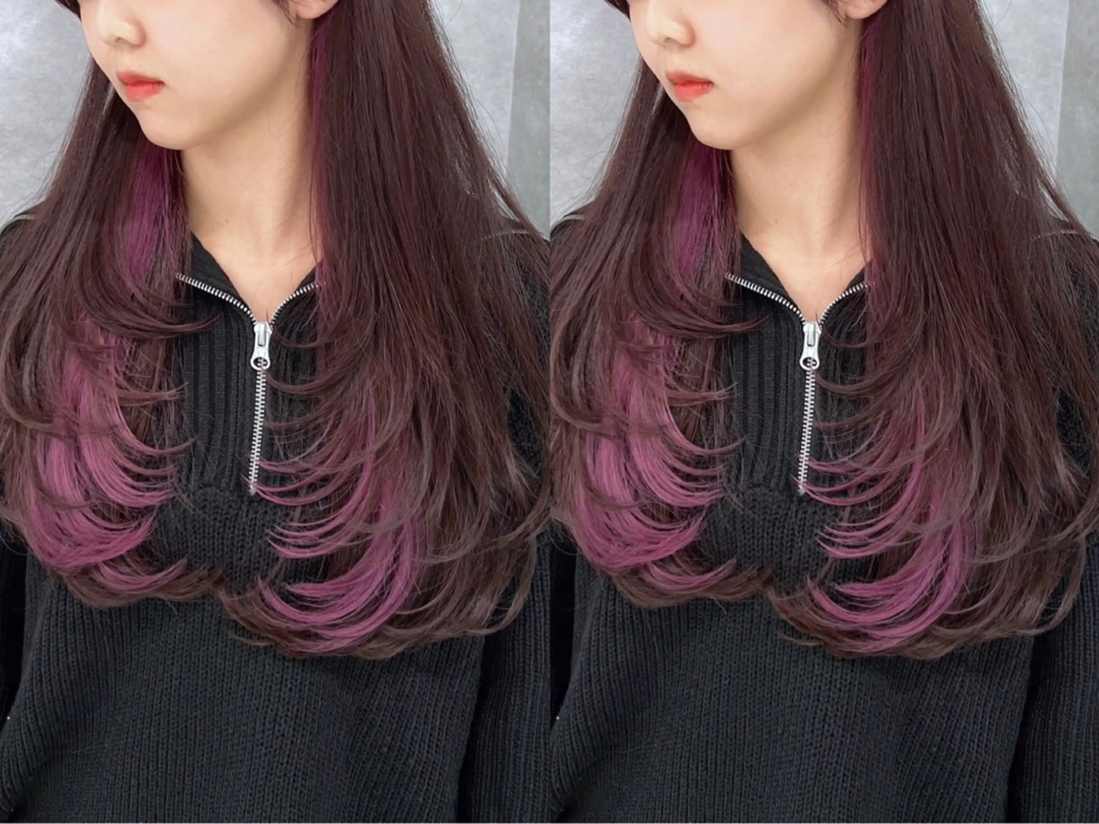 ロング ヘアカラー トリートメント 水光艶カラー/ 艶ブリーチ/颯のヘアスタイル