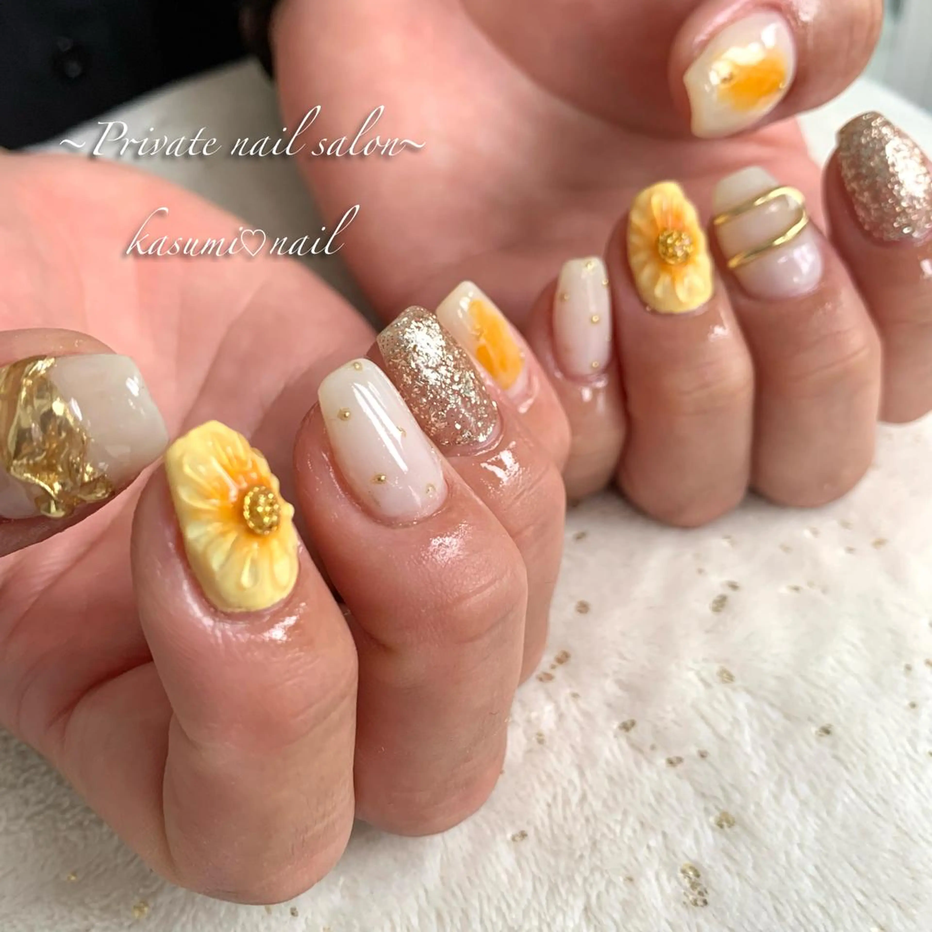 ネイル アートネイル ラメ(グリッター) マグネットネイル ミラーネイル 持ち込み KASUMI♡ Nailのネイルデザイン