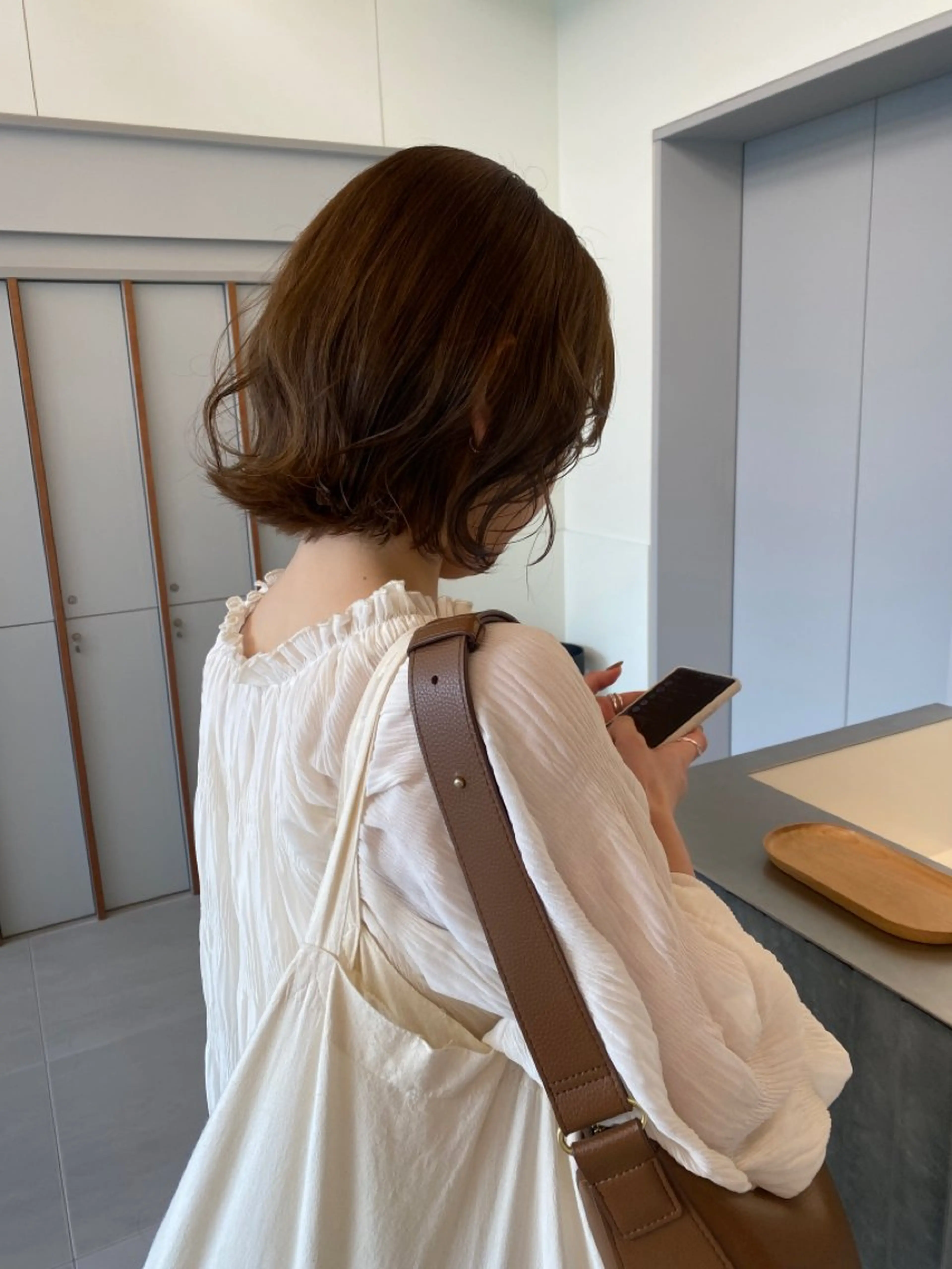 ショート カラー ベージュカラー 透明感カラー ダブルカラー オリーブベージュ ヘアカラー 高発色ブリーチ/ ハイレイヤー🪽aiのヘアスタイル