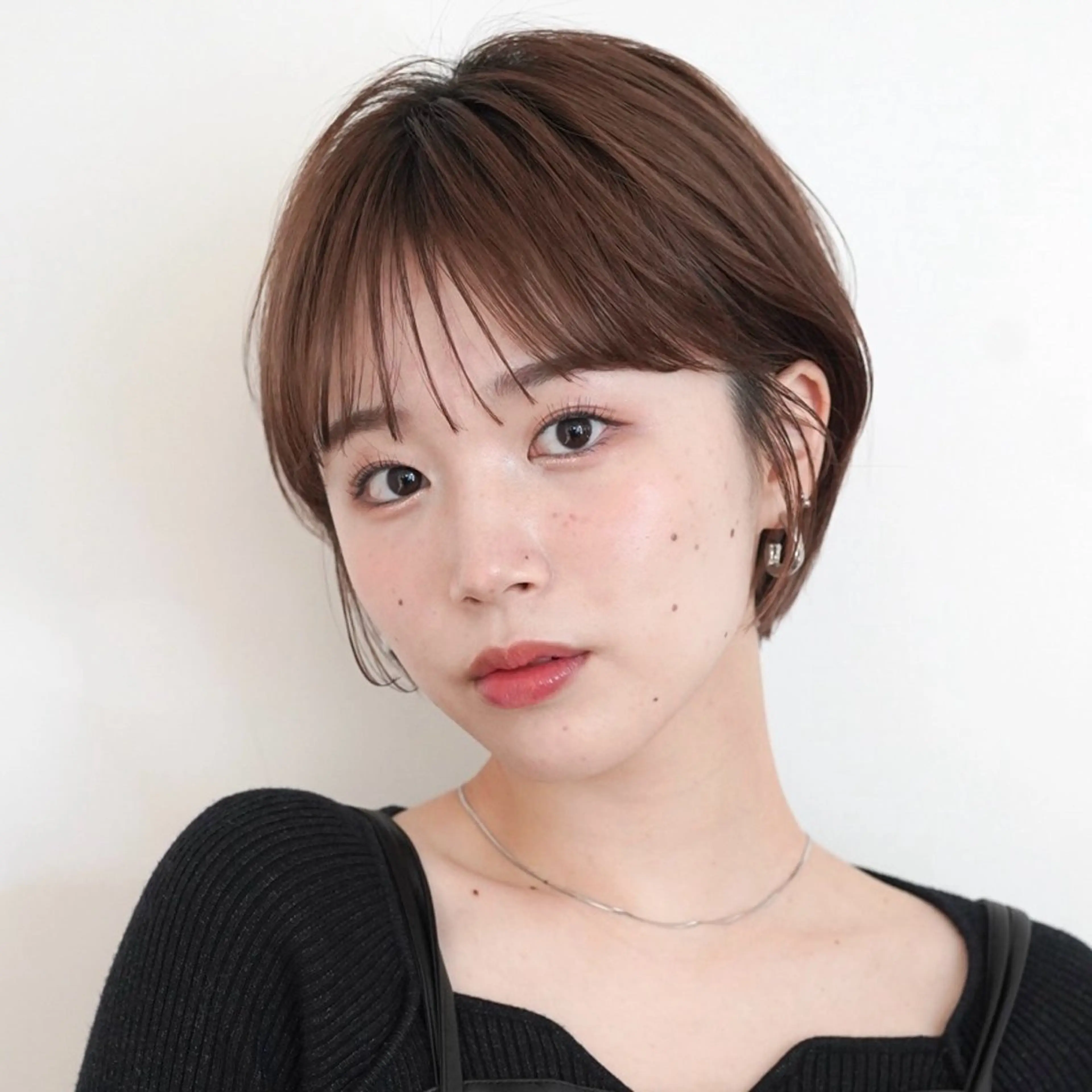 ショート カラー ショートボブ 丸みショート ボブ 似合わせカット ショートヘア カット ヘアカラー トリートメント ショート/ボブ/パー マ原宿🪷Akinaのヘアスタイル