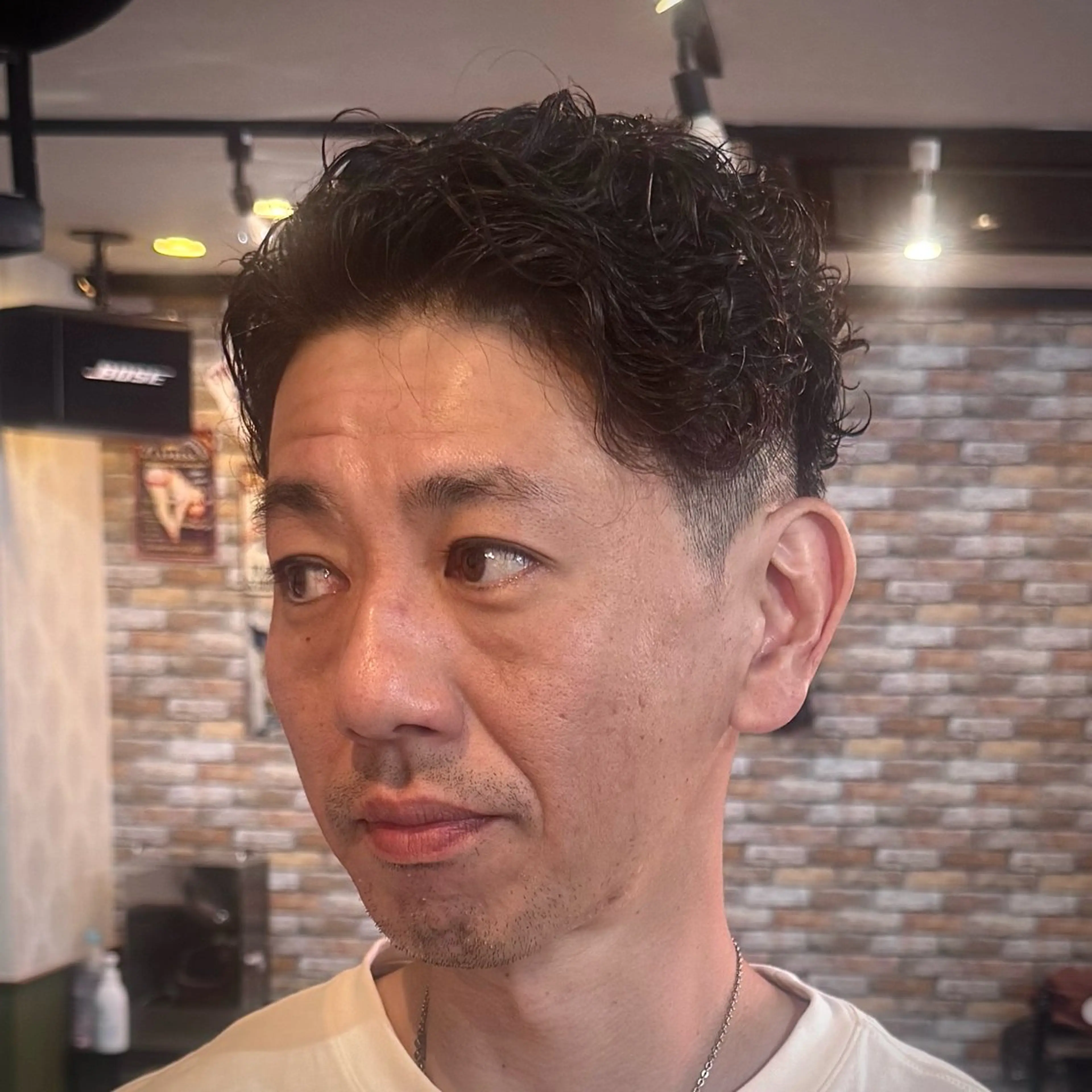 ショート パーマ メンズ スペインカール カット パーマ 立川メンズカット/ メンズパーマ💈三上のヘアスタイル