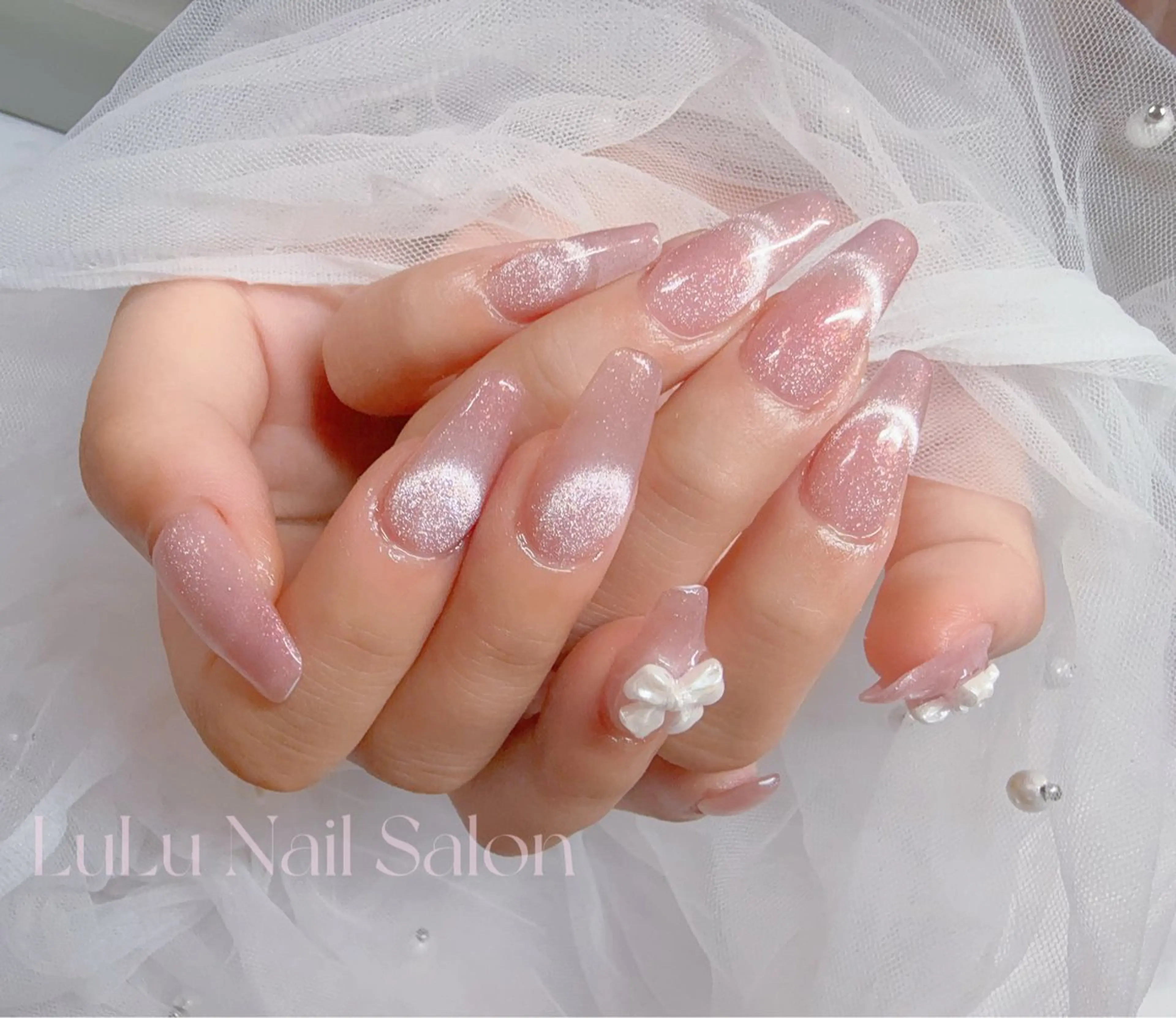 🩵チップ長さだし🩵マグネットorフラッシュ(100色から選べる）💅🏼ケア込みの写真