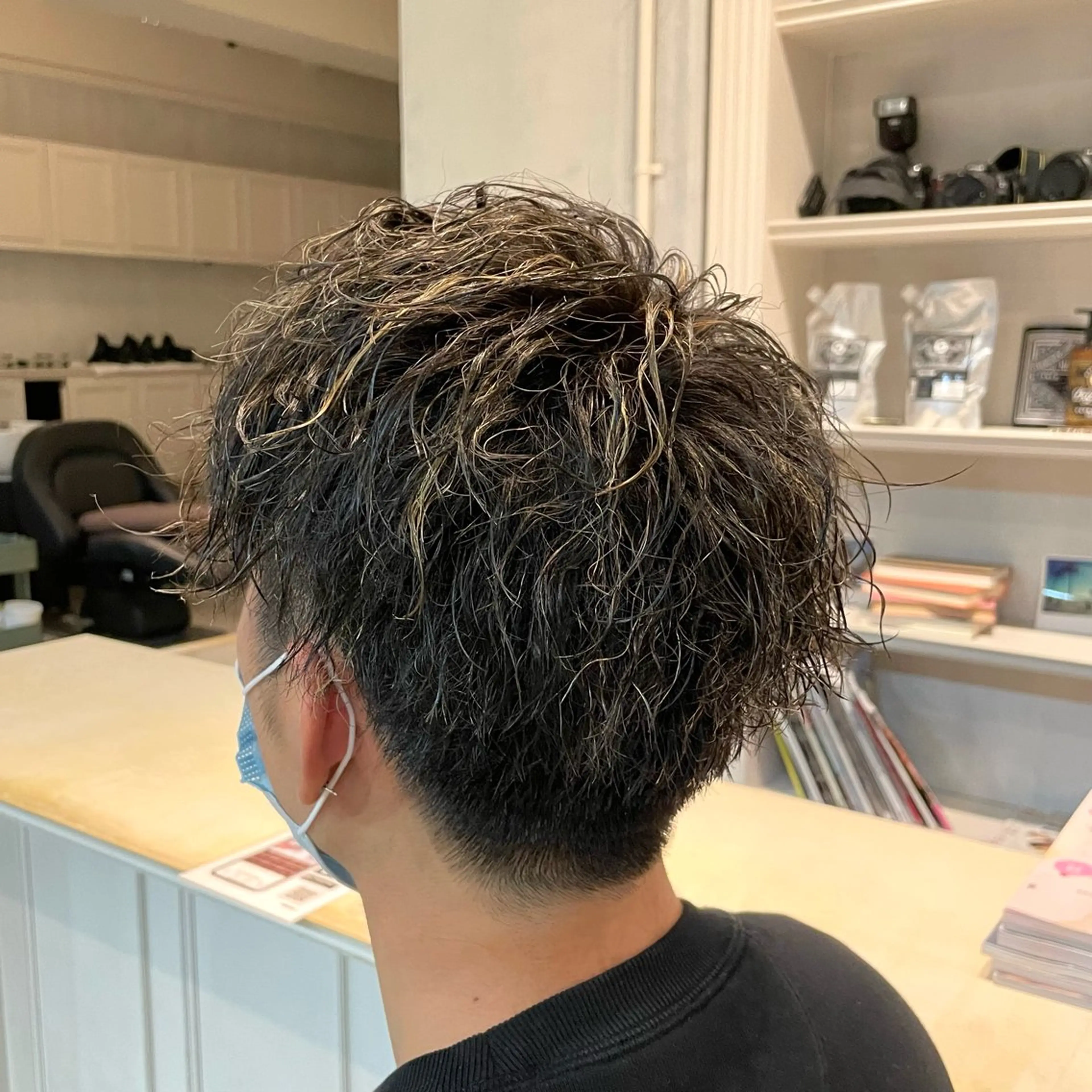 パーマ メンズ カット パーマ トリートメント 西村 れいのヘアスタイル