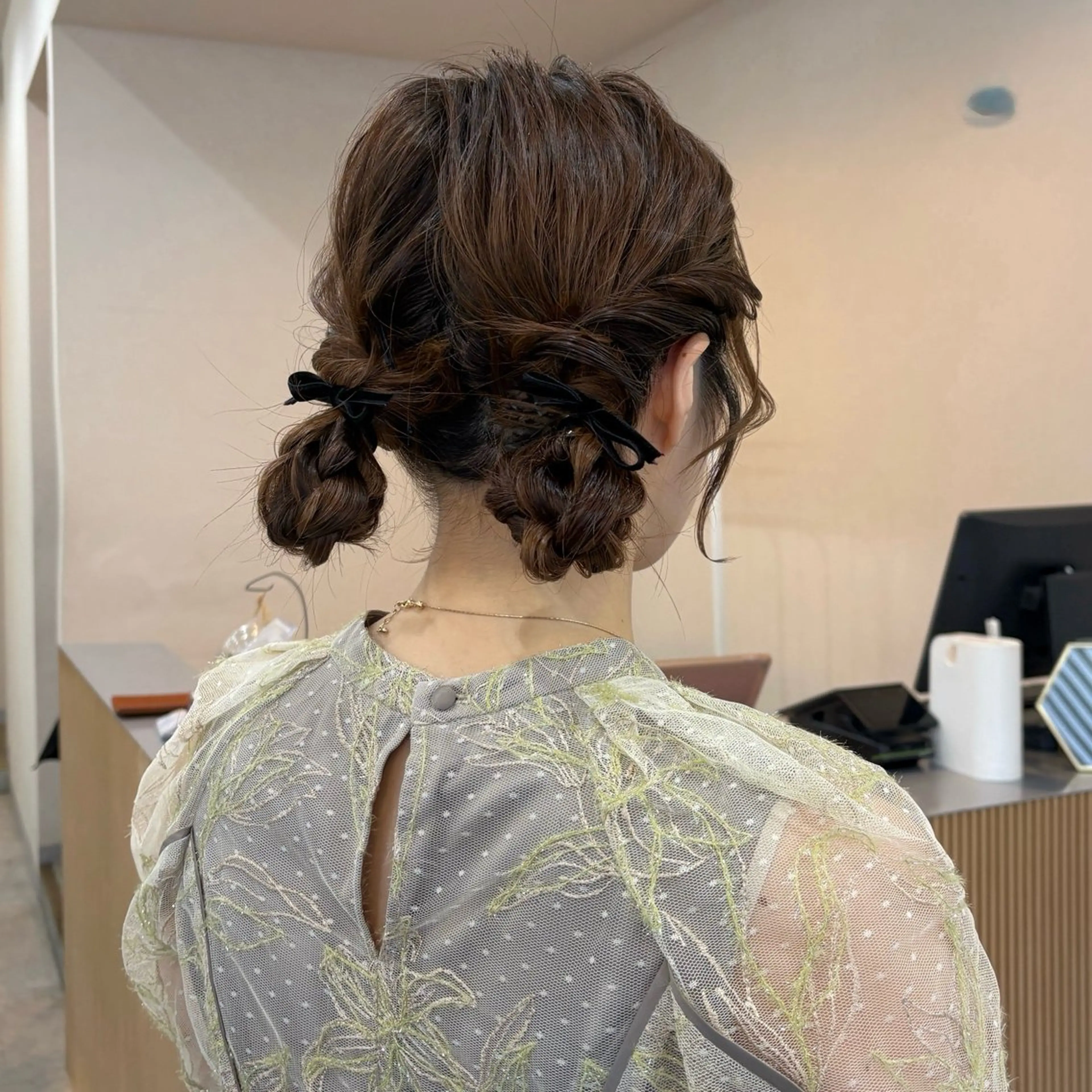 ミディアム ヘアセット MIDORI🎀 透明感/ベージュのヘアスタイル