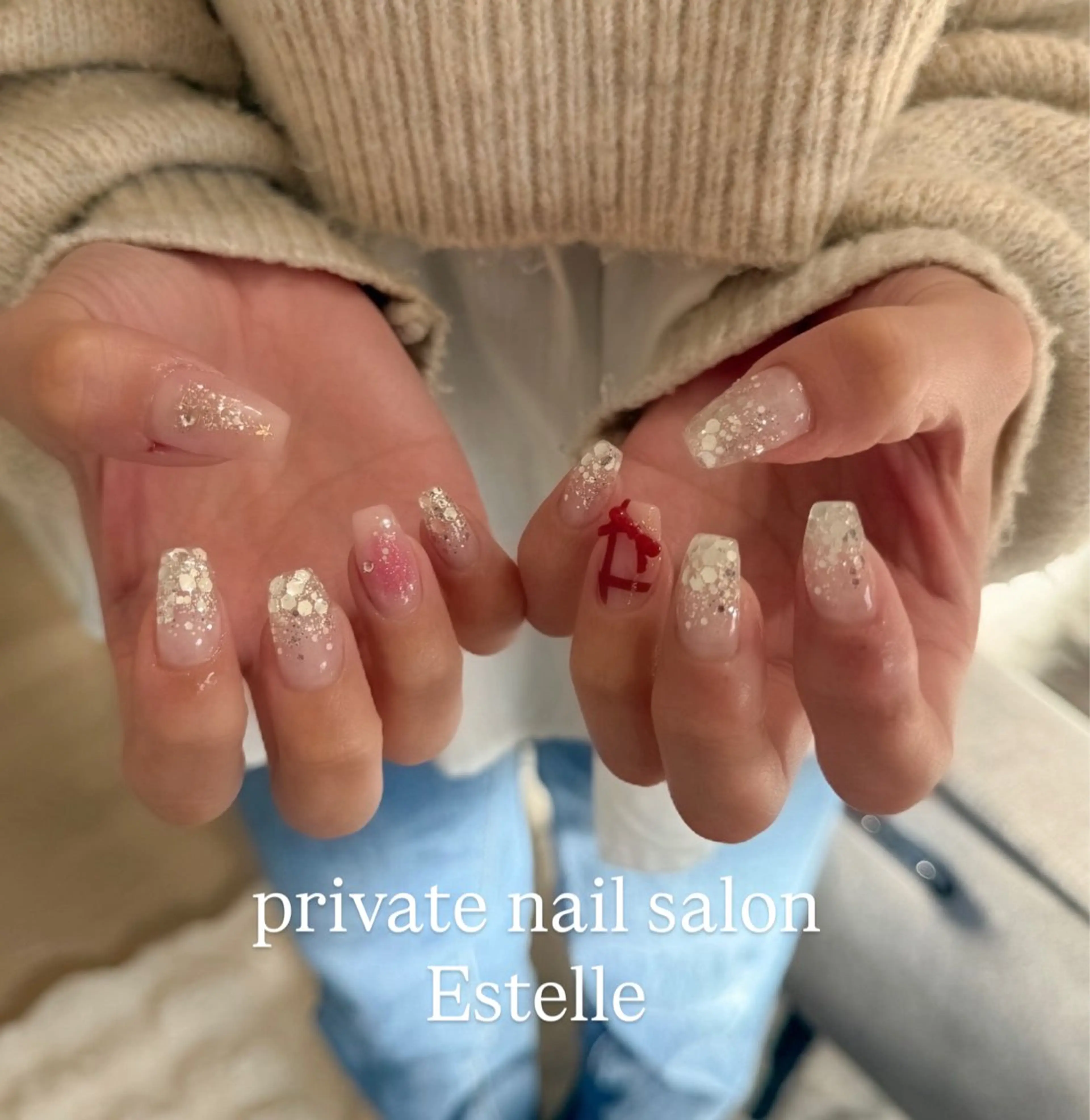 ネイル アートネイル キラキラネイル ラメ(グリッター) ラメグラデーション ワンカラーネイル ハンドネイル nail salon Estelleのネイルデザイン