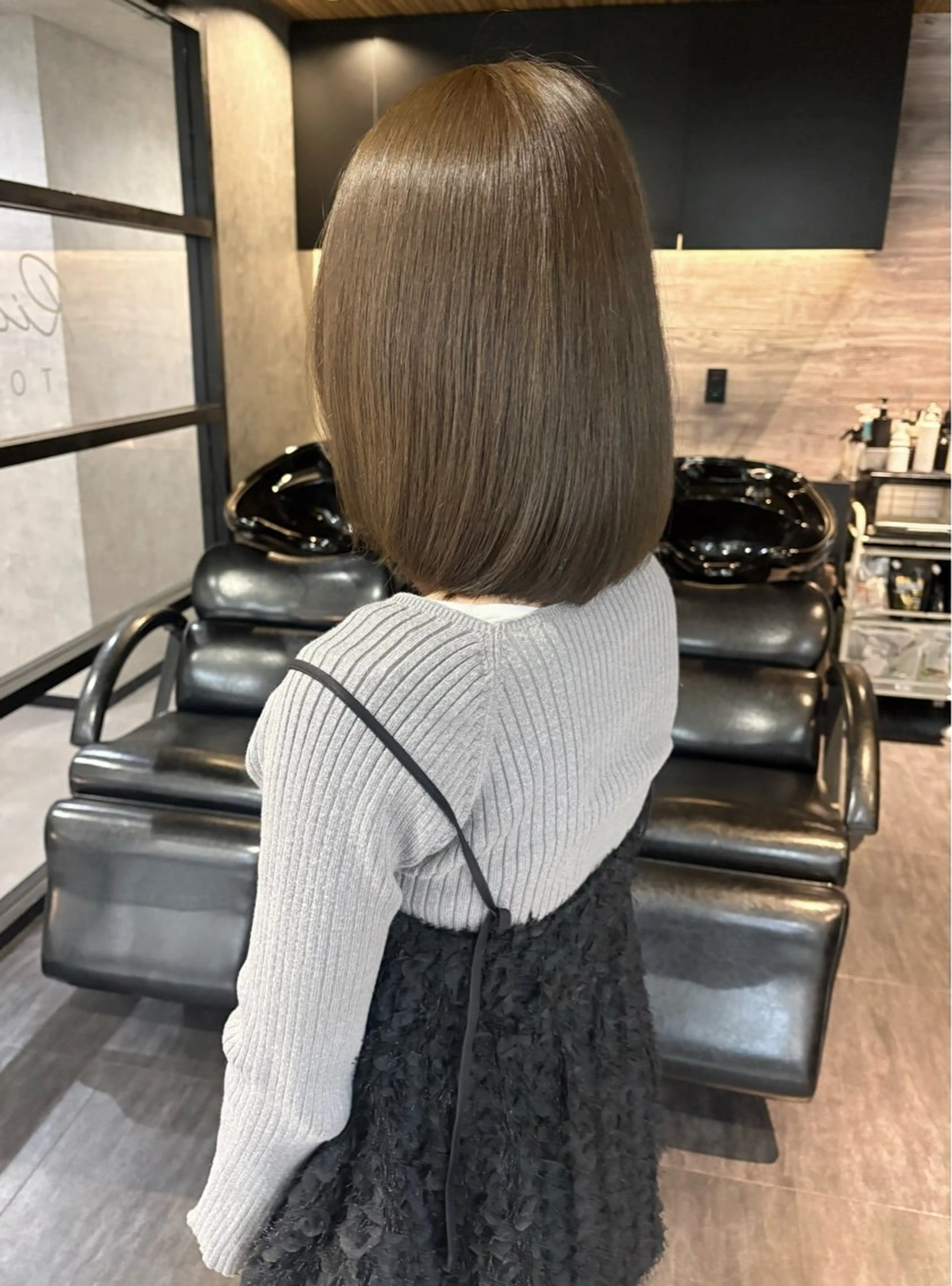 ミディアム ヘアカラー レイヤーカット/韓国 /艶髪/ダブルカラーのヘアスタイル