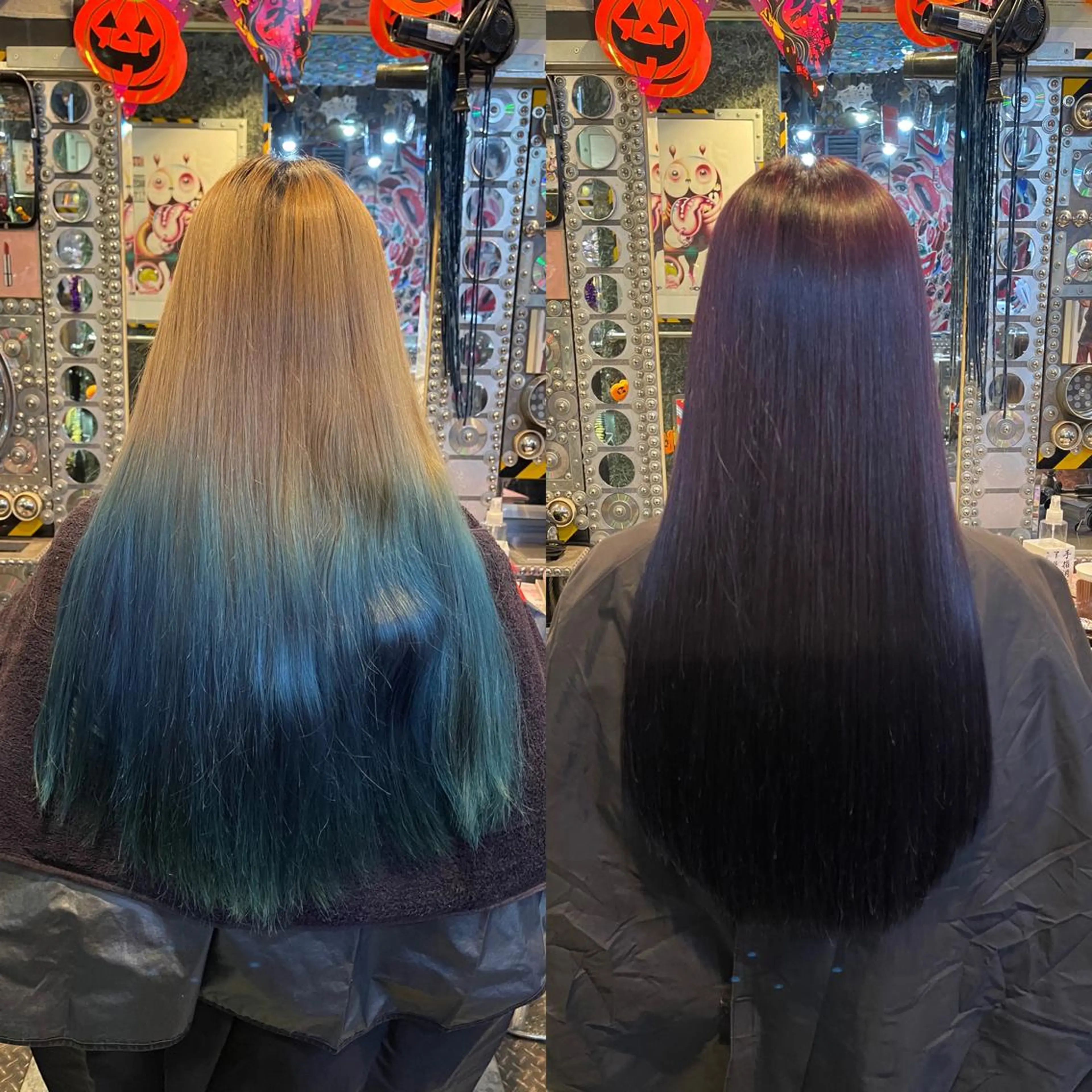 セミロング カラー ヘアアレンジ マツエク・マツパ バイオレットカラー トリートメント 🌈派手髪エクステ ブレイズ🌈ひろとのヘアスタイル