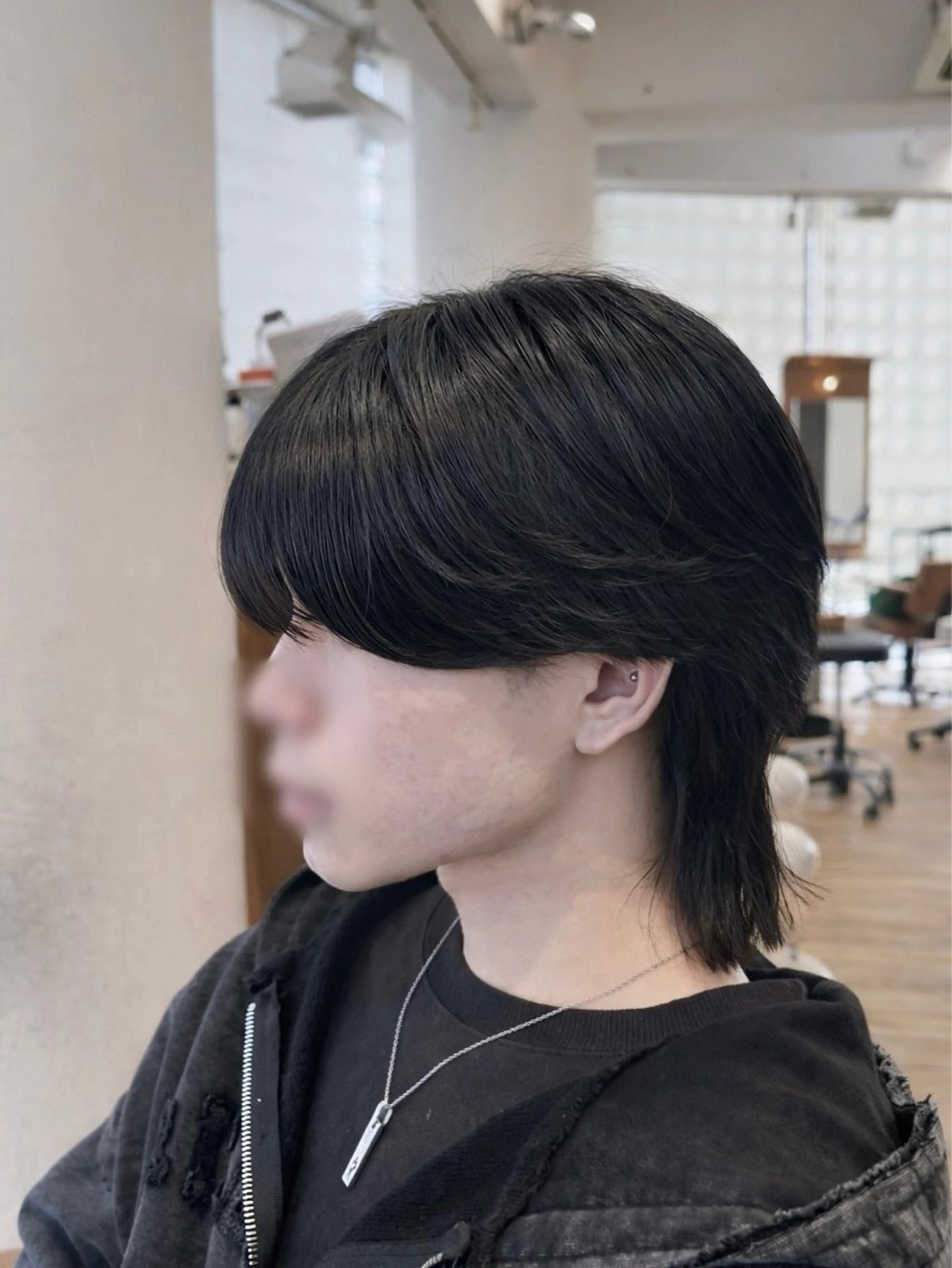 ミディアム パーマ メンズ メンズ韓国風 マッシュ シースルーマッシュ メンズウルフカット 韓国風ヘア カット Koki/ メンズヘア特化のヘアスタイル