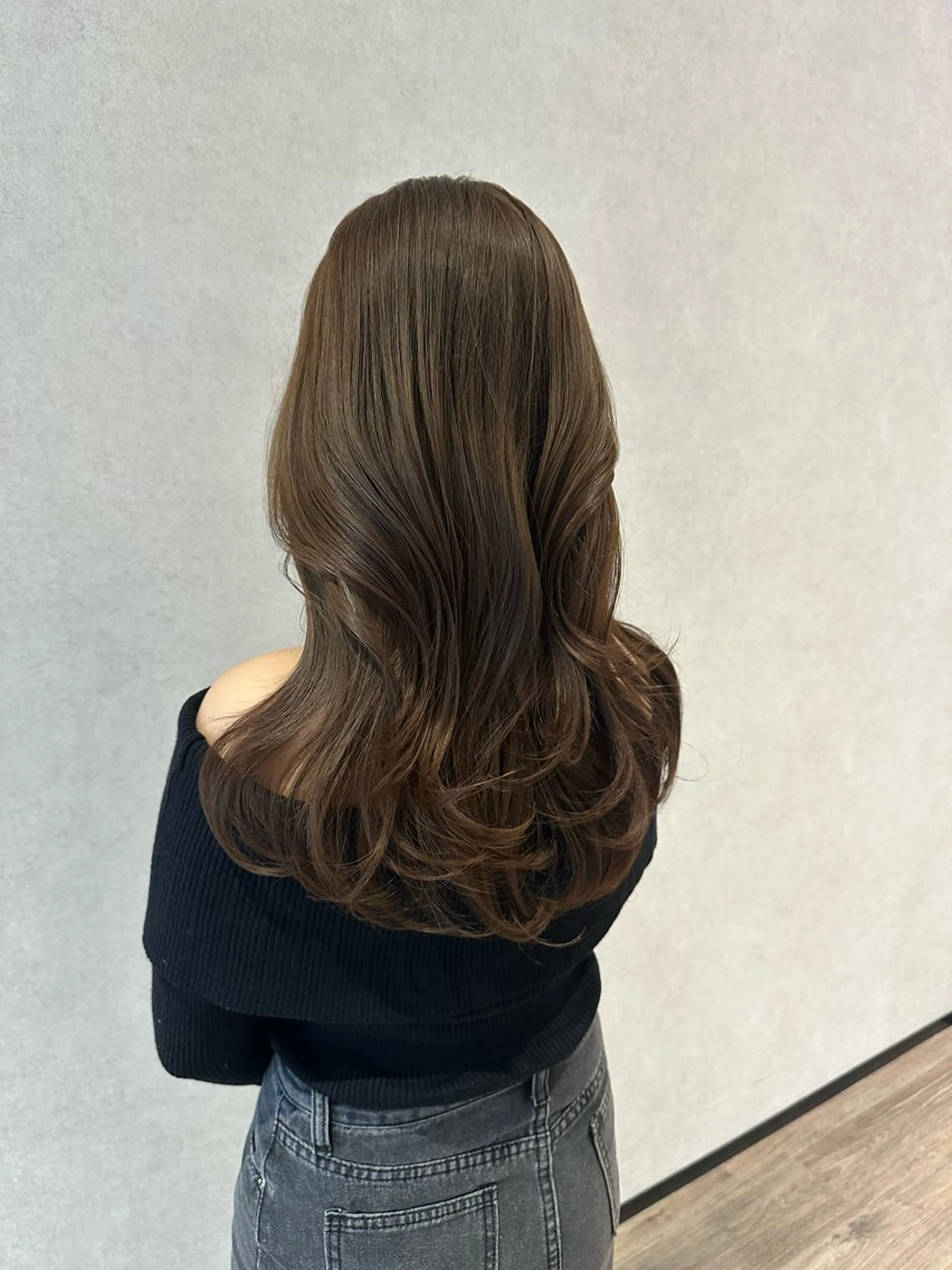 セミロング カラー レイヤー/ハッシュ 渋谷/サッタのヘアスタイル