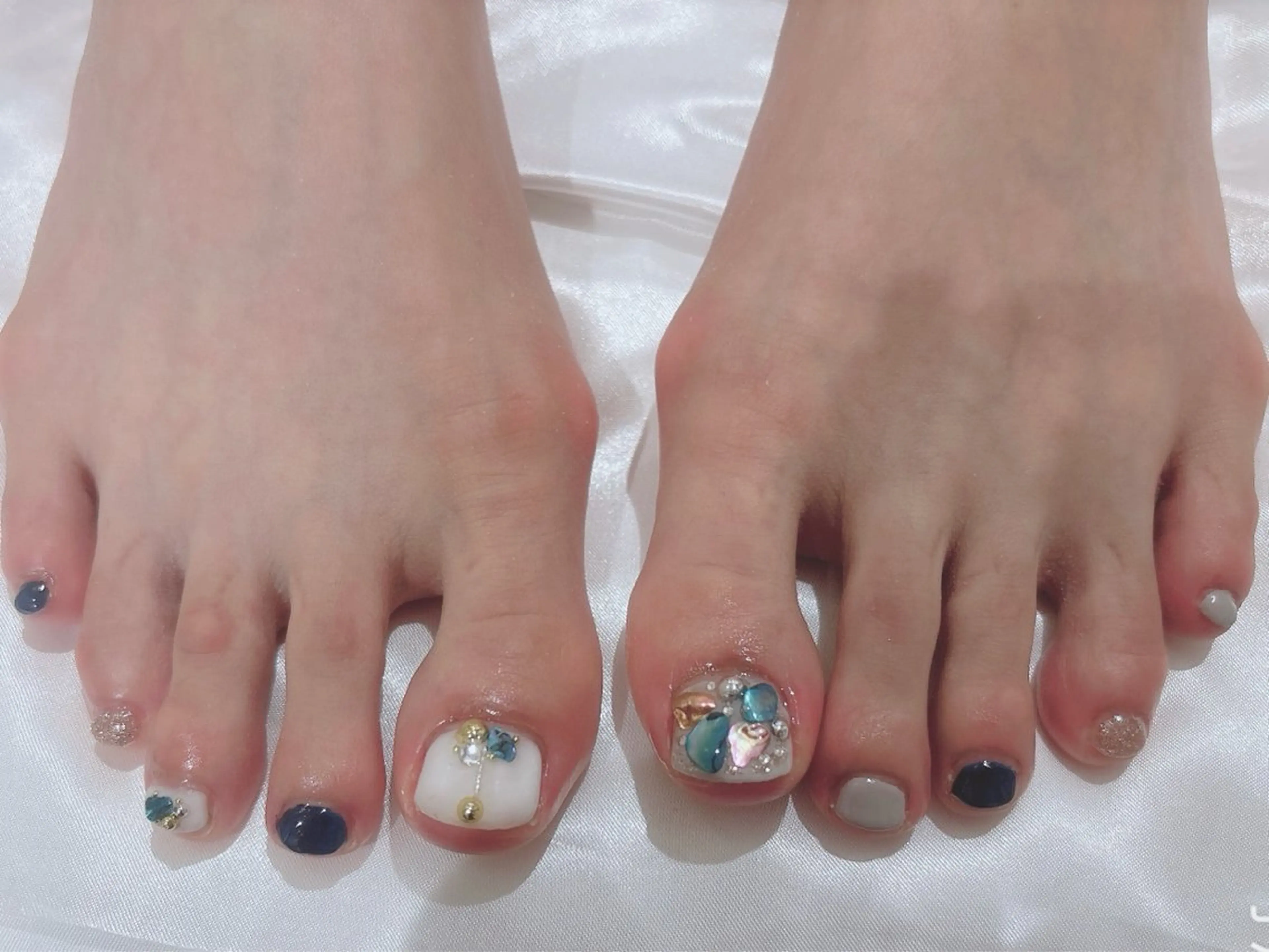 ネイル ブルー フットネイル フットネイル BABY LION :Fumiyoのネイルデザイン