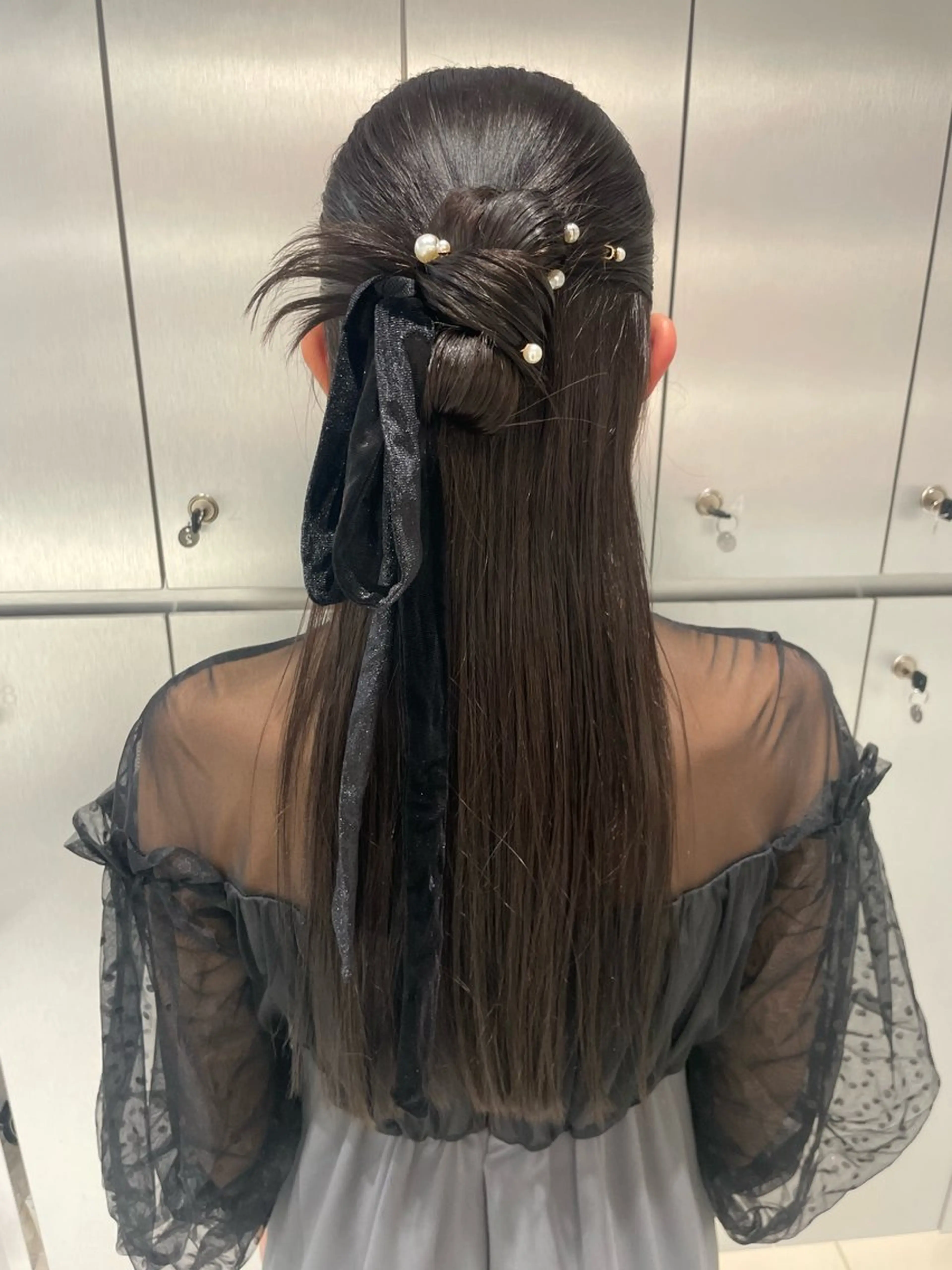 ヘアアレンジ ハーフアップ 結婚式・ブライダル ヘアセット ヘアセット🎀耳つぼ 👂💎MONAMIのヘアスタイル