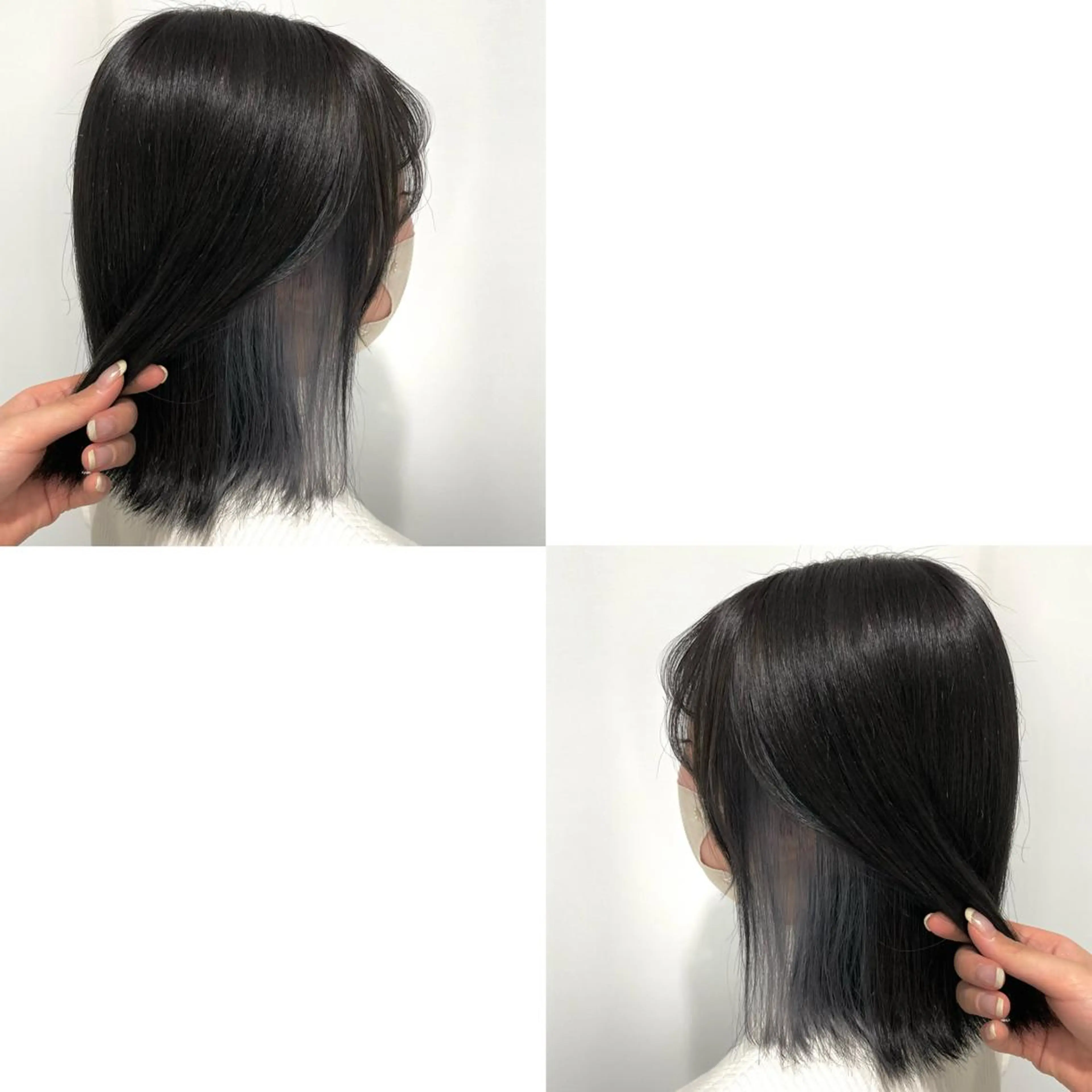 ミディアム カラー ヘアカラー トリートメント 青沼夏未/オリーブ/ 寒色カラーのヘアスタイル