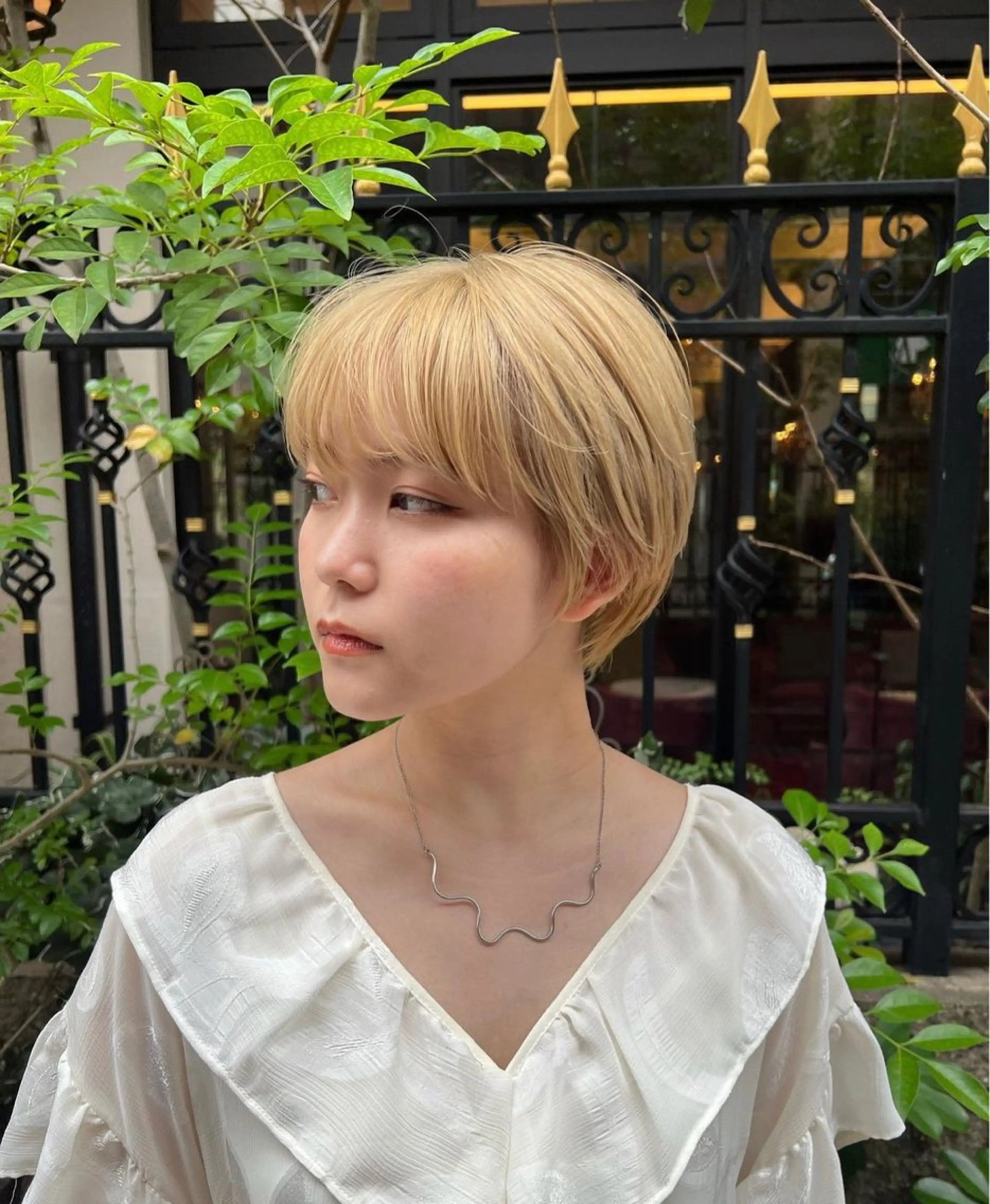 ショート パーマ ショートヘア 小顔カット 草野 圭音のヘアスタイル