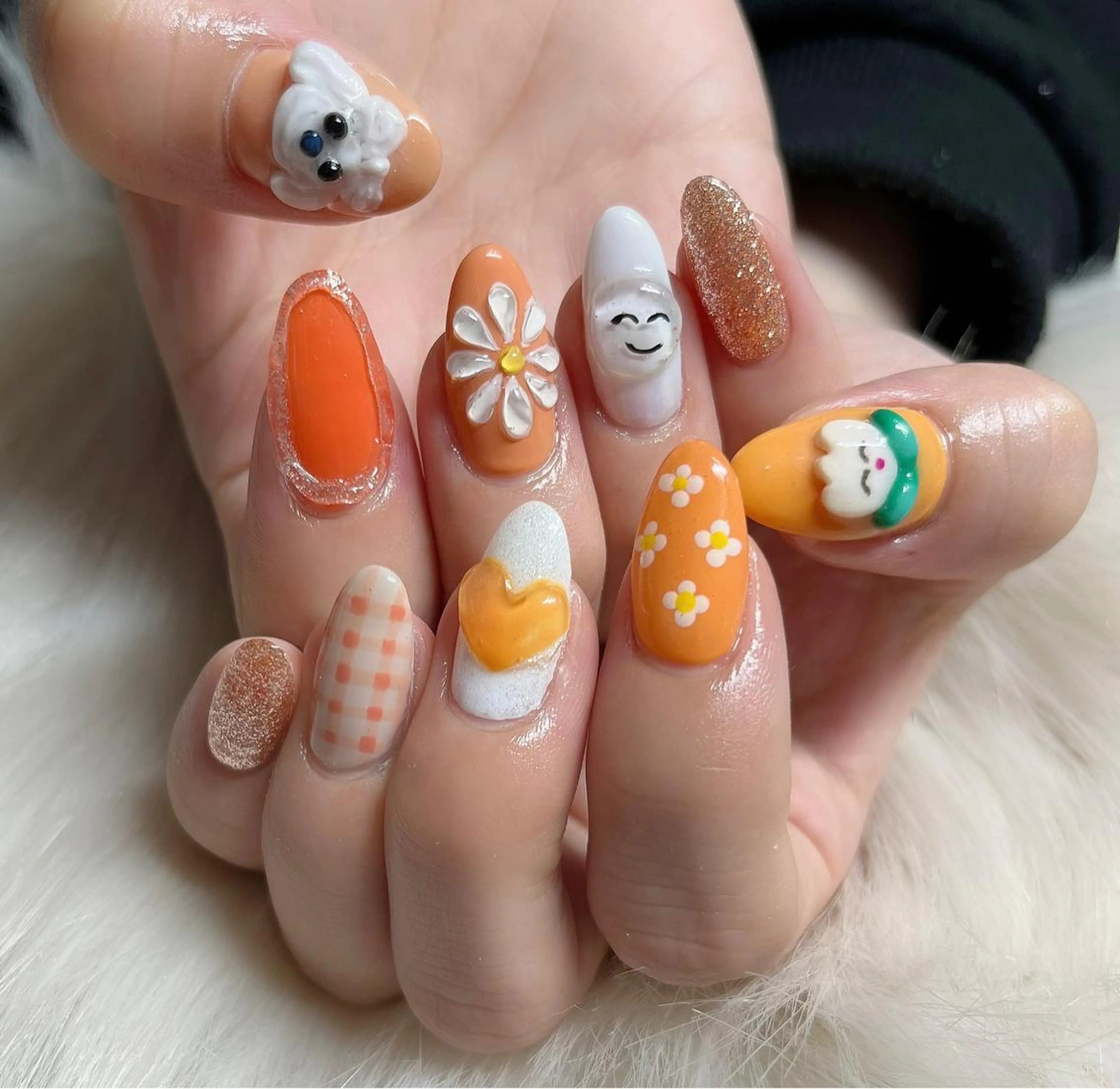 ネイル オレンジ Nail Salon Momoのネイルデザイン