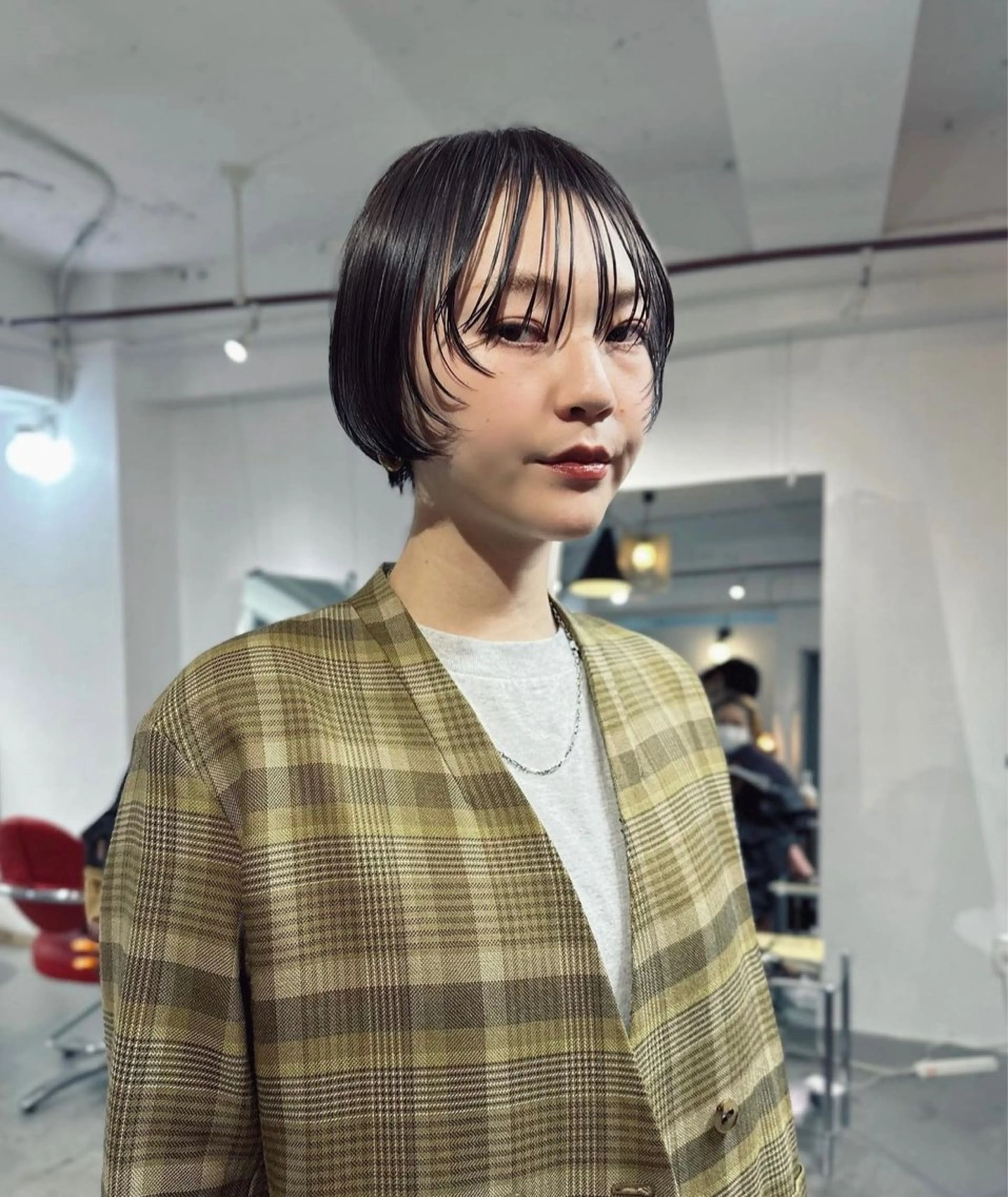 ショート 毛流れセンターパート Sakiのヘアスタイル