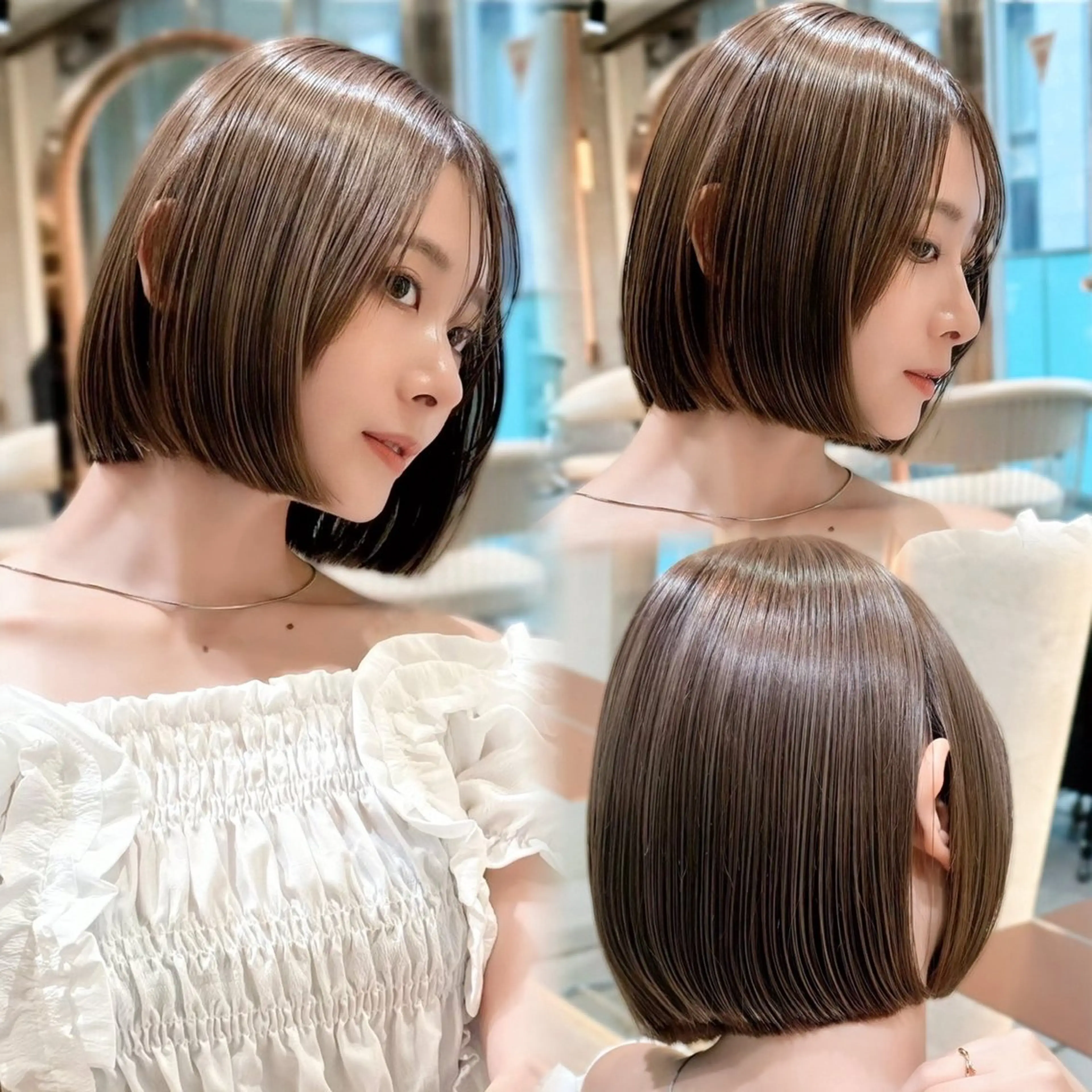 【🉐直前割引がお得🉐】小顔カット×美髪縮毛矯正×透明感カラー×高保湿超音波トリートメント✨の写真