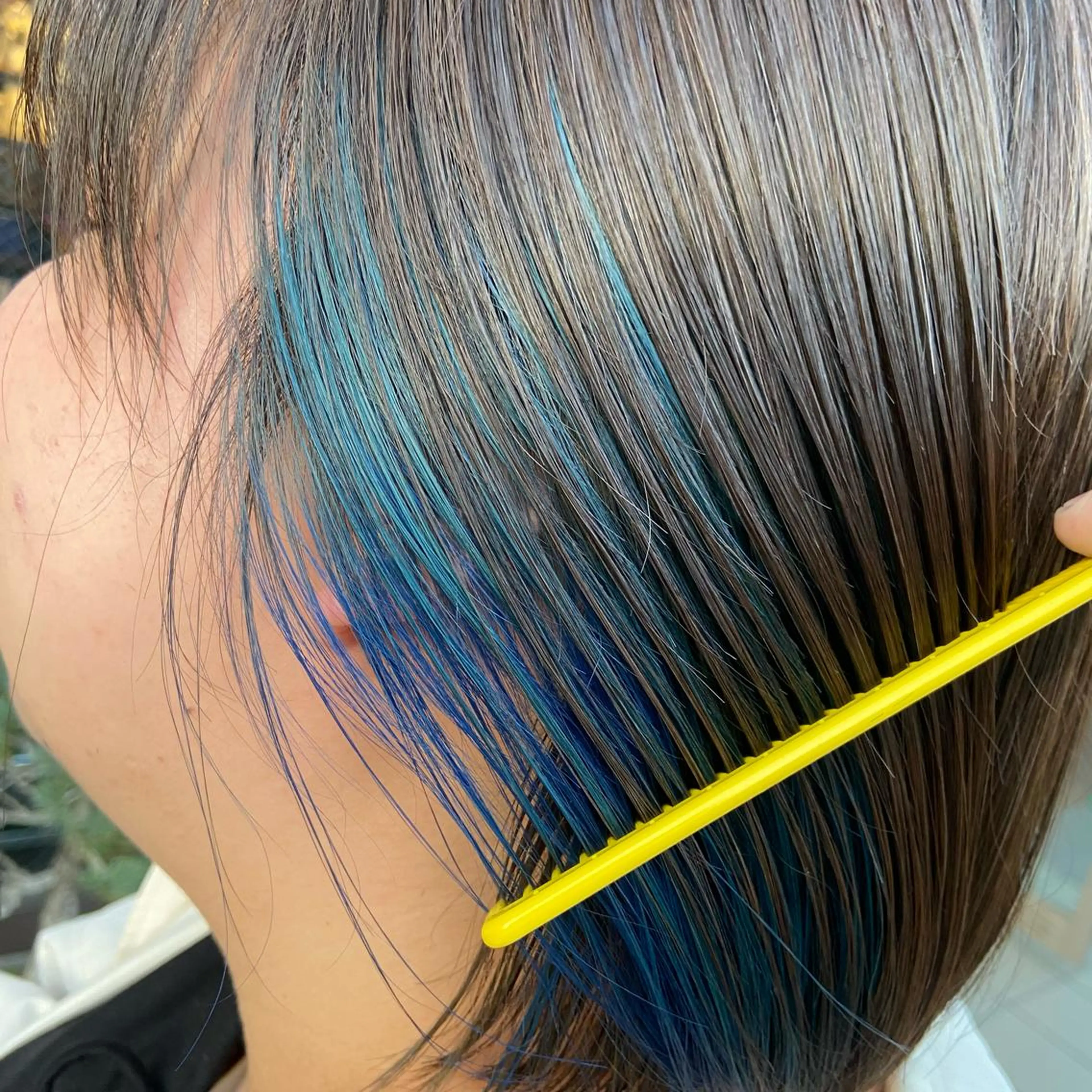 ショート カラー ブルーカラー ボブ カット ヘアカラー 大人かわいいインナー カラー/菊池柊真🎨のヘアスタイル